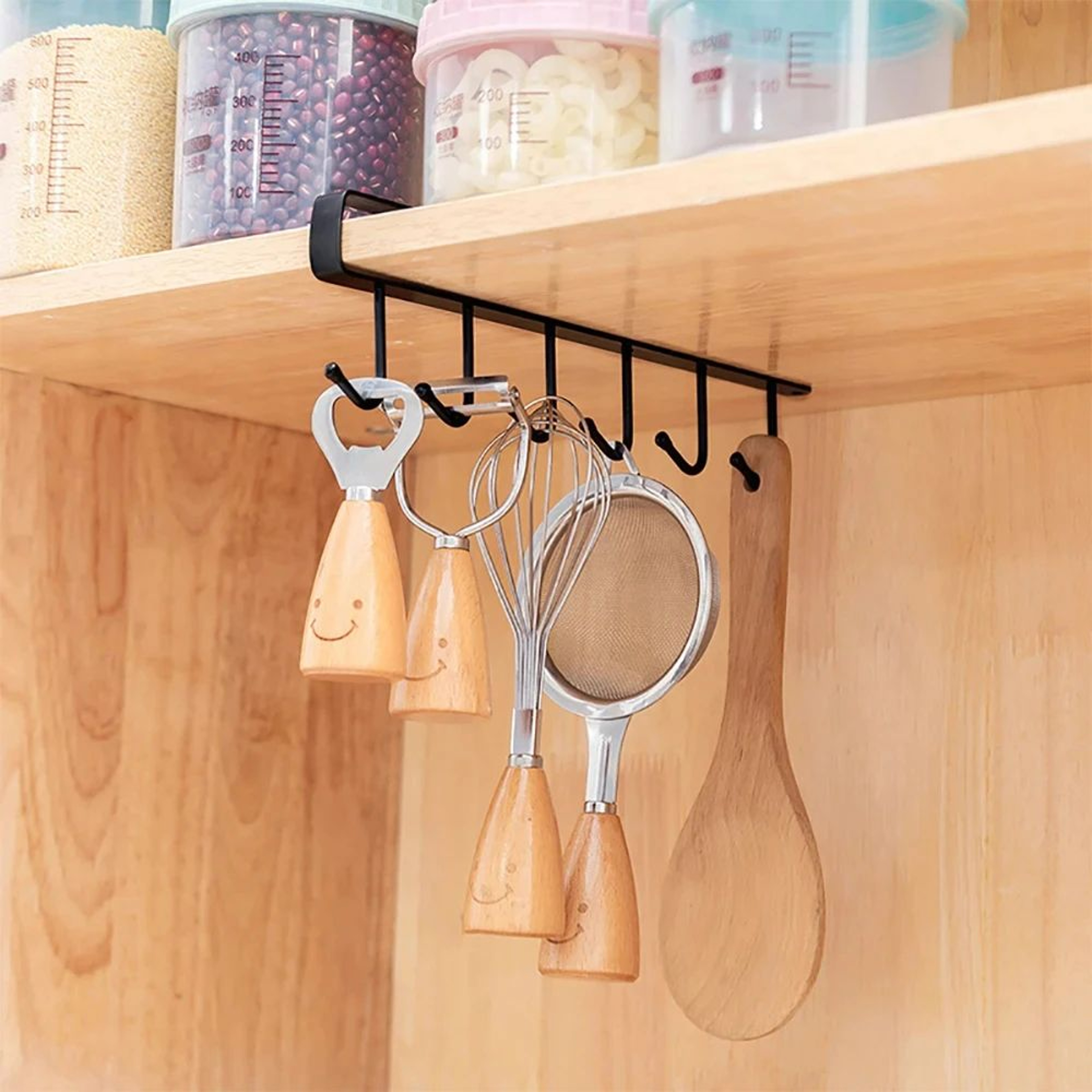 6 Hook Coffee Mug Holder Shelf Kitchen Organizer 1