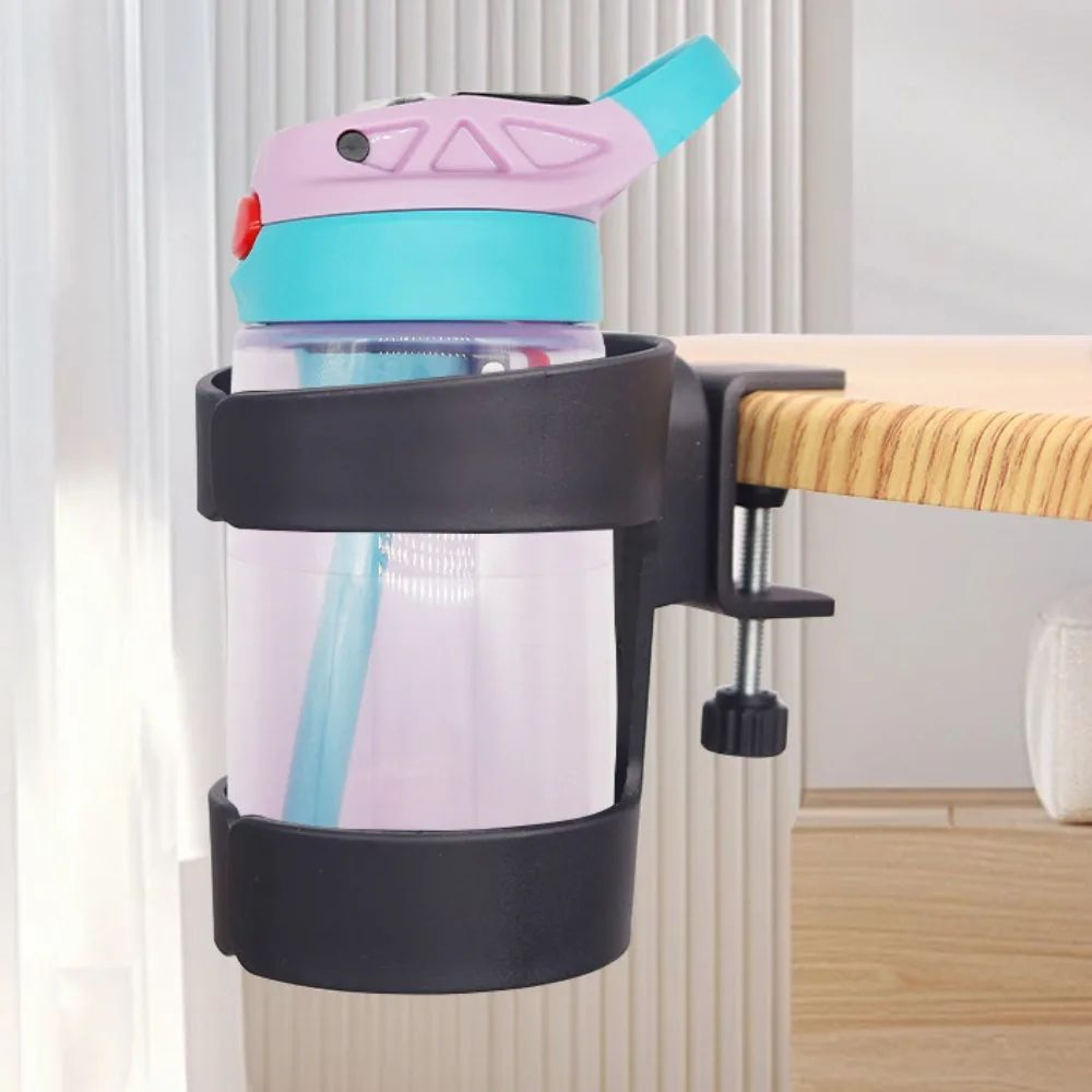 Portable Desk Cup Holder Anti Spill Table Mount Rack 8