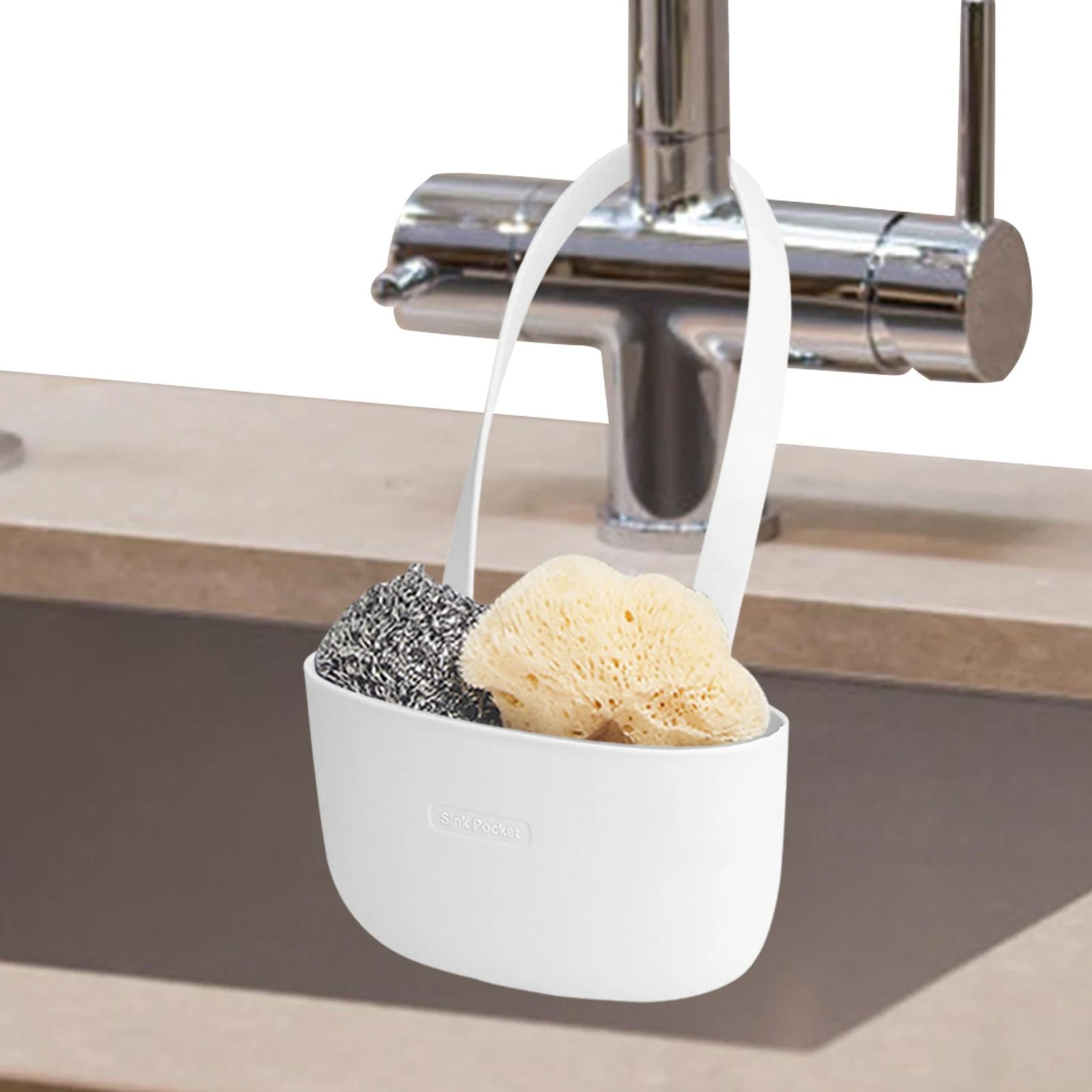 Hanging Sink Drain Basket Sponge Holder 5