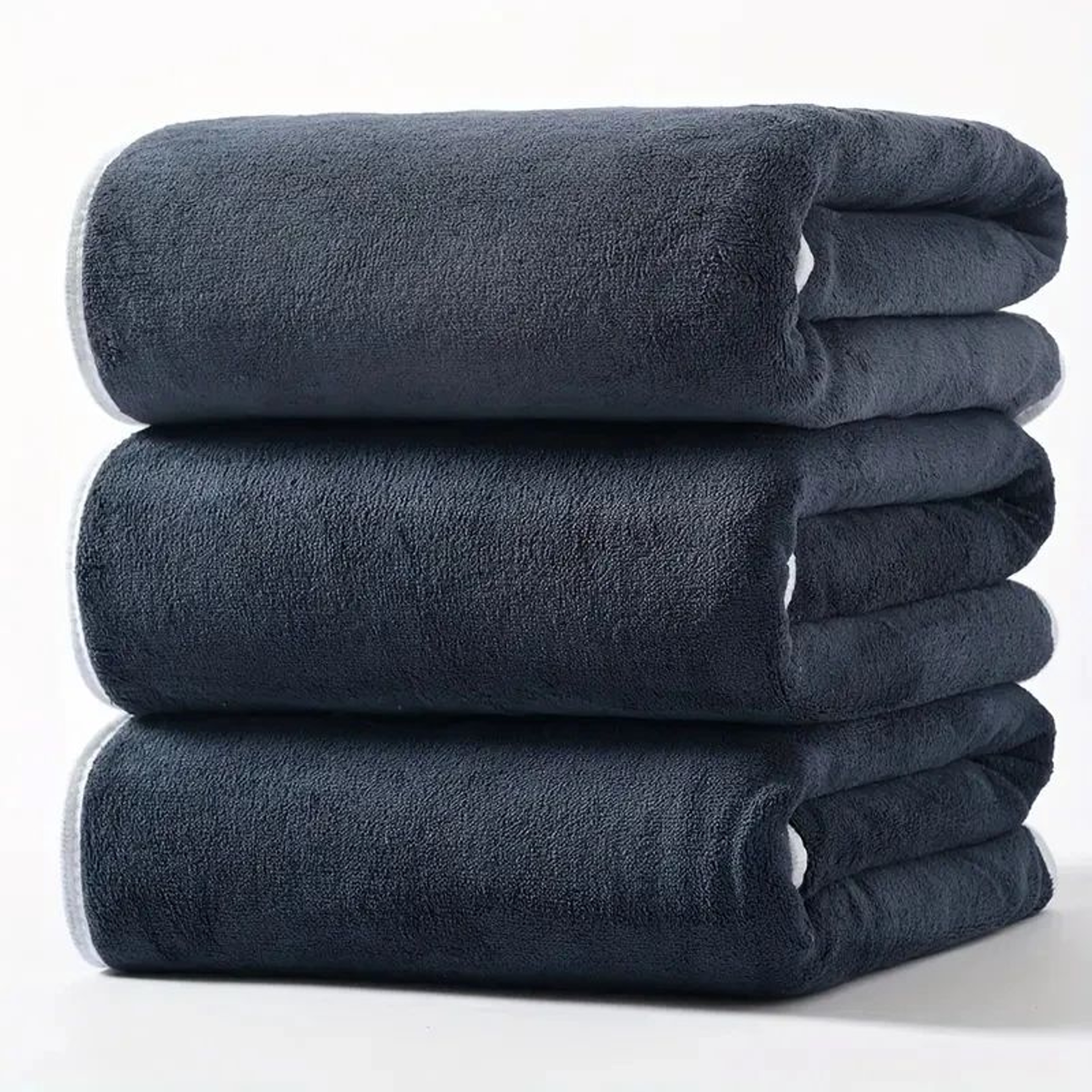 3 Piece Soft Coral Velvet Bath Towel Set 0