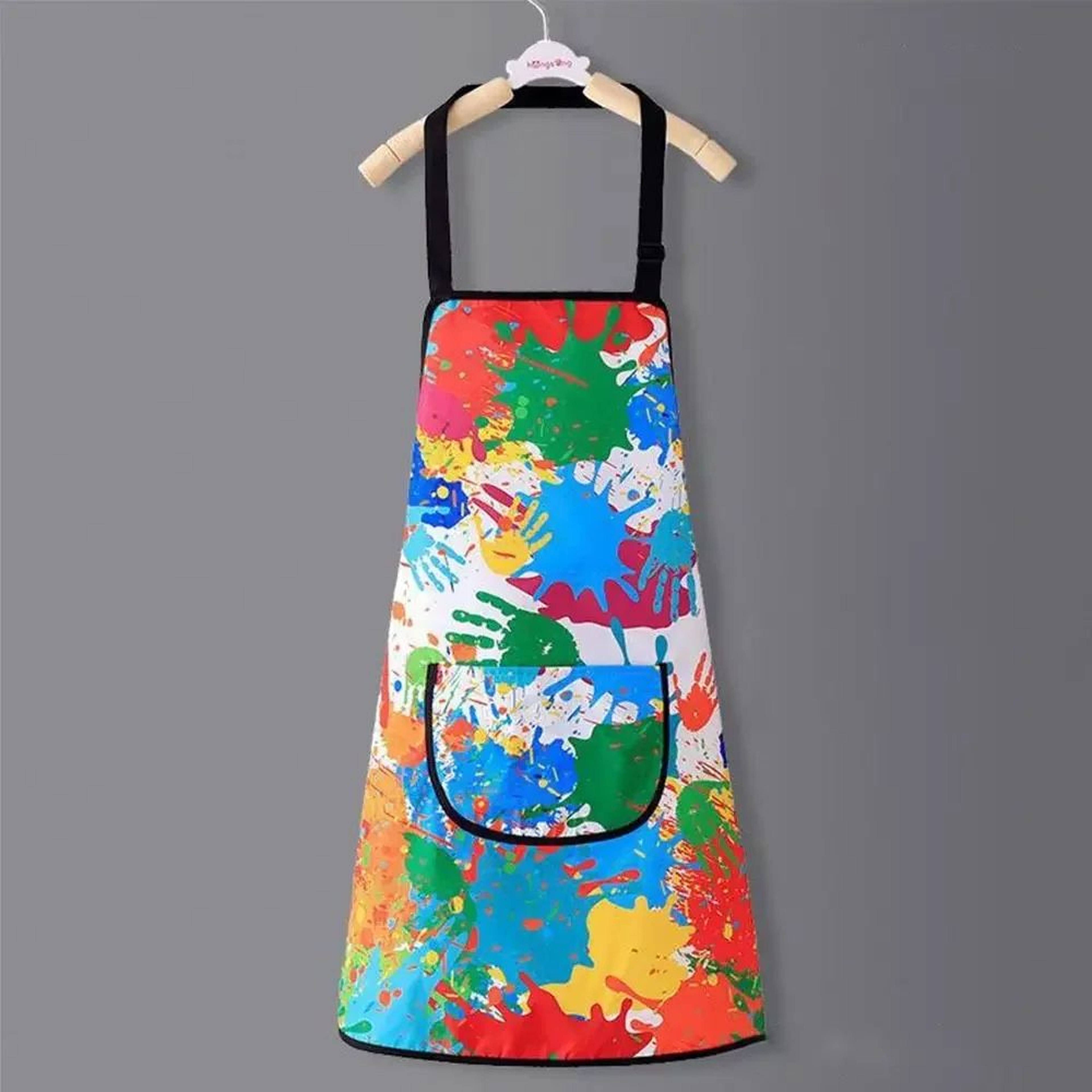 Kids Waterproof Painting Apron With Sleeves 9