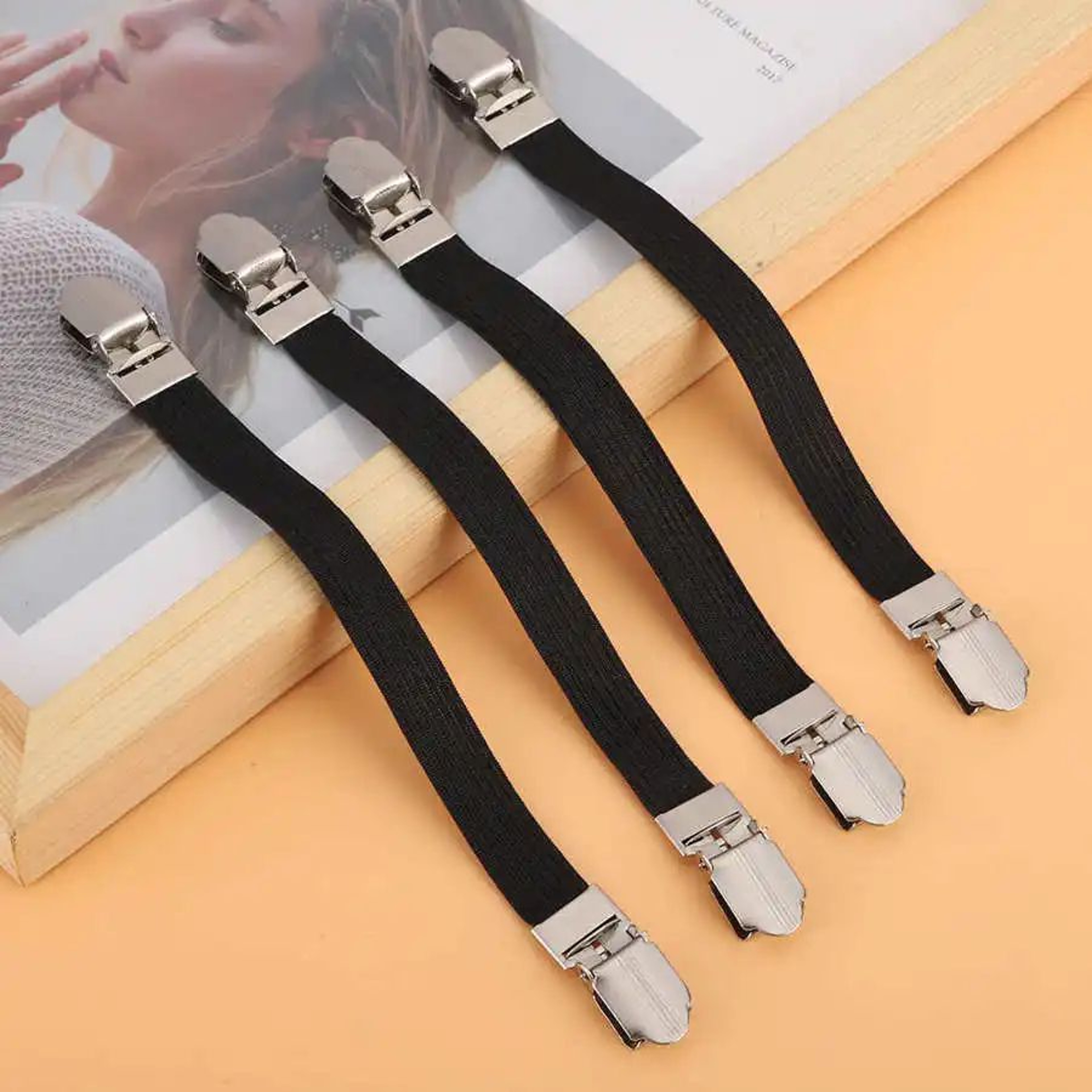 Elastic Bed Sheet Grippers Double Head Clips Set Of 4 6