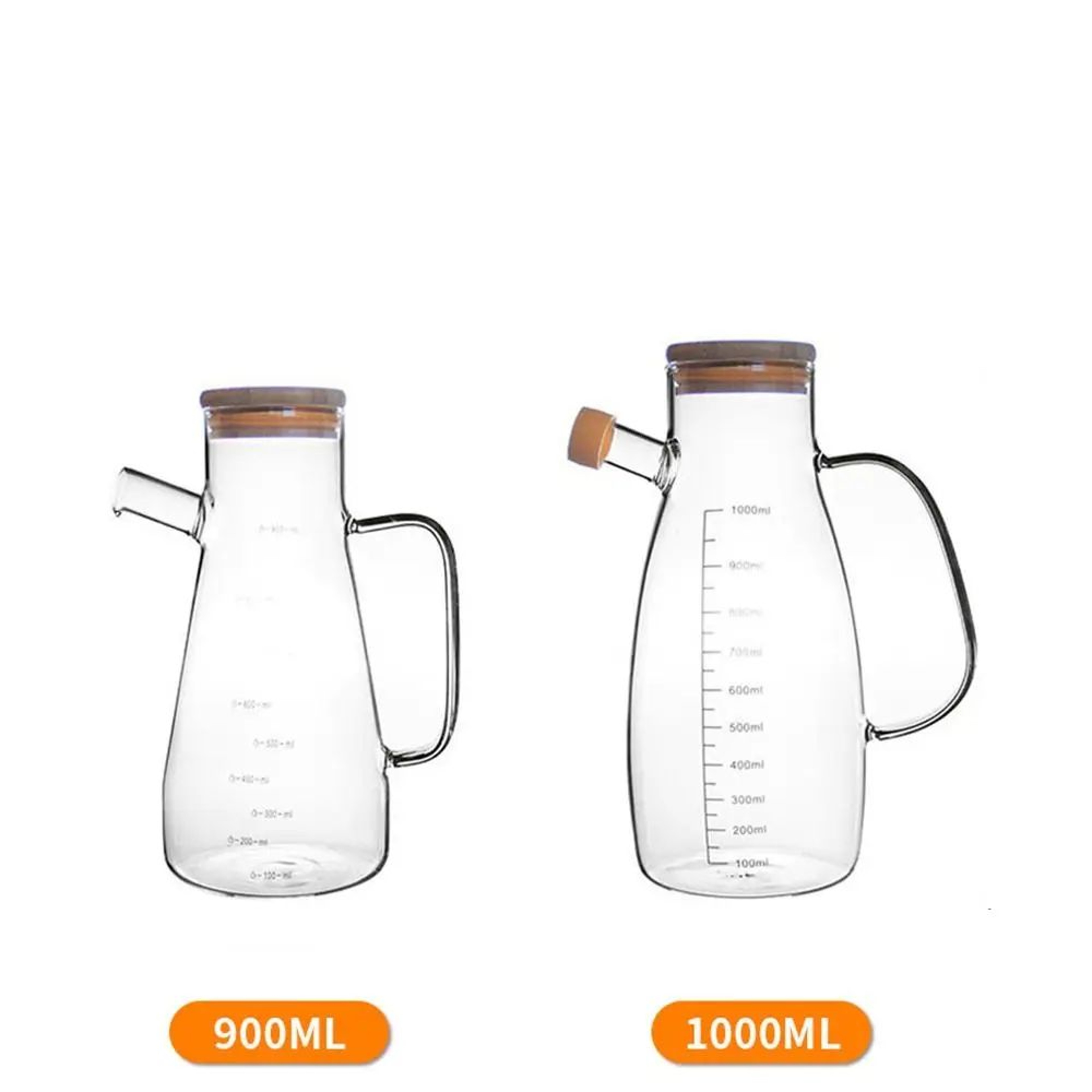 Glass Oil Dispenser Bottle With Handle And Scale 5