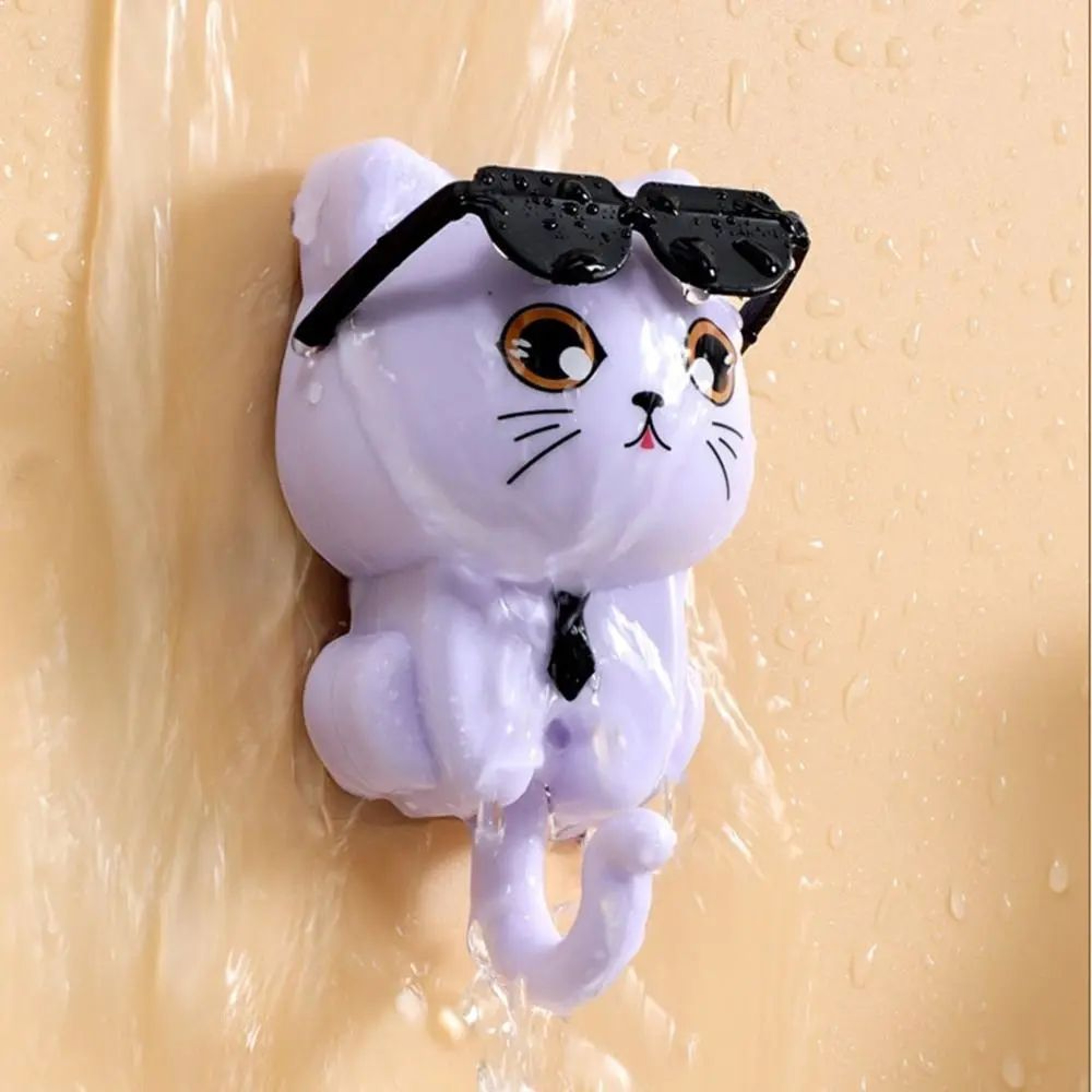 Cartoon Cat Wall Hooks Waterproof Decorative Sticky Hooks 15