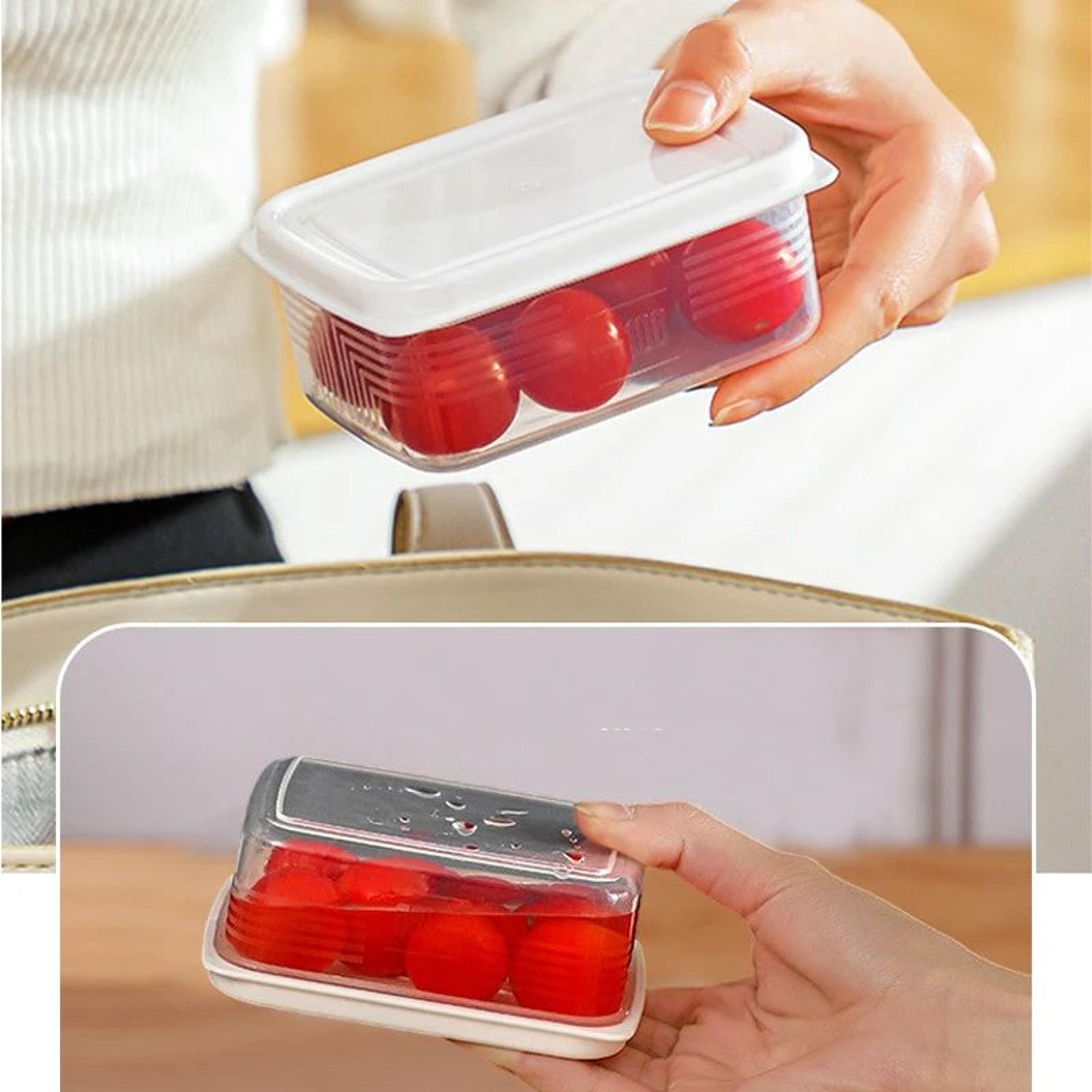 Mini Portable Food Storage Box Sealed Fridge Container 8