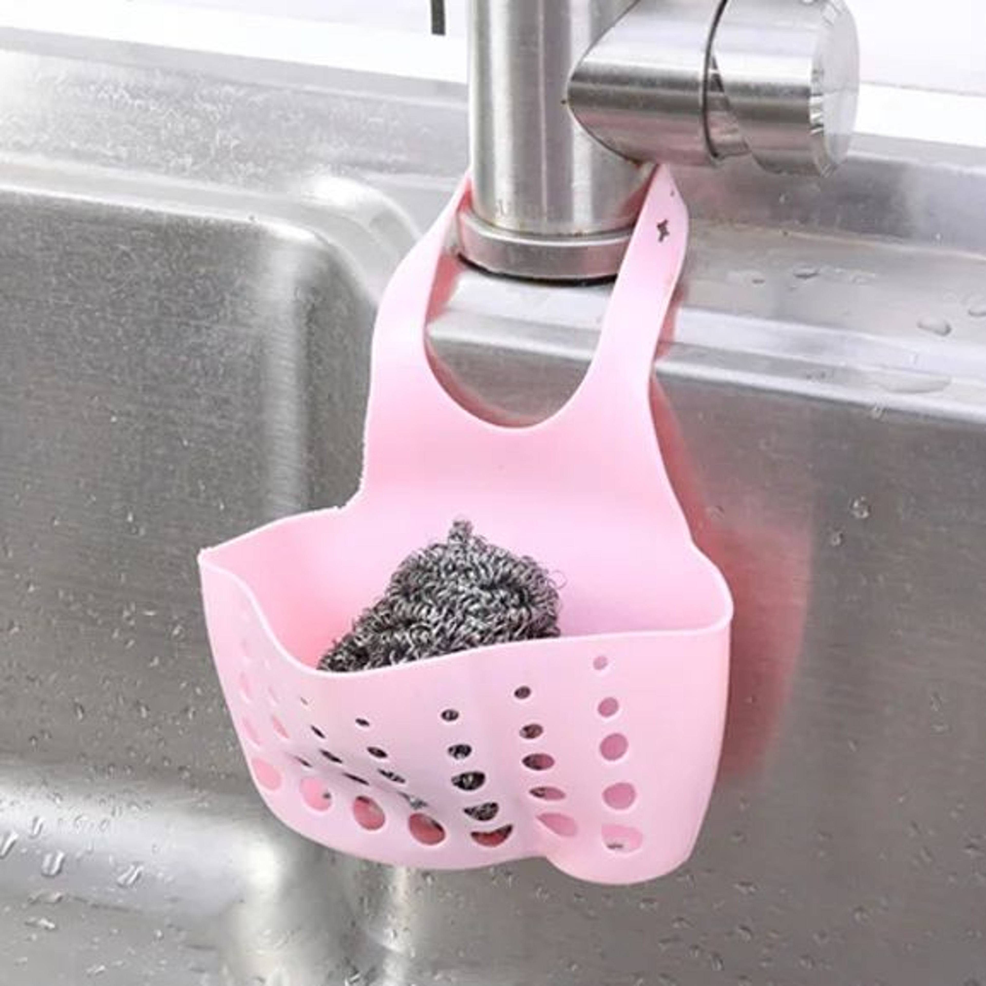 Faucet Hanging Sink Shelf Sponge Soap Drain Holder 12
