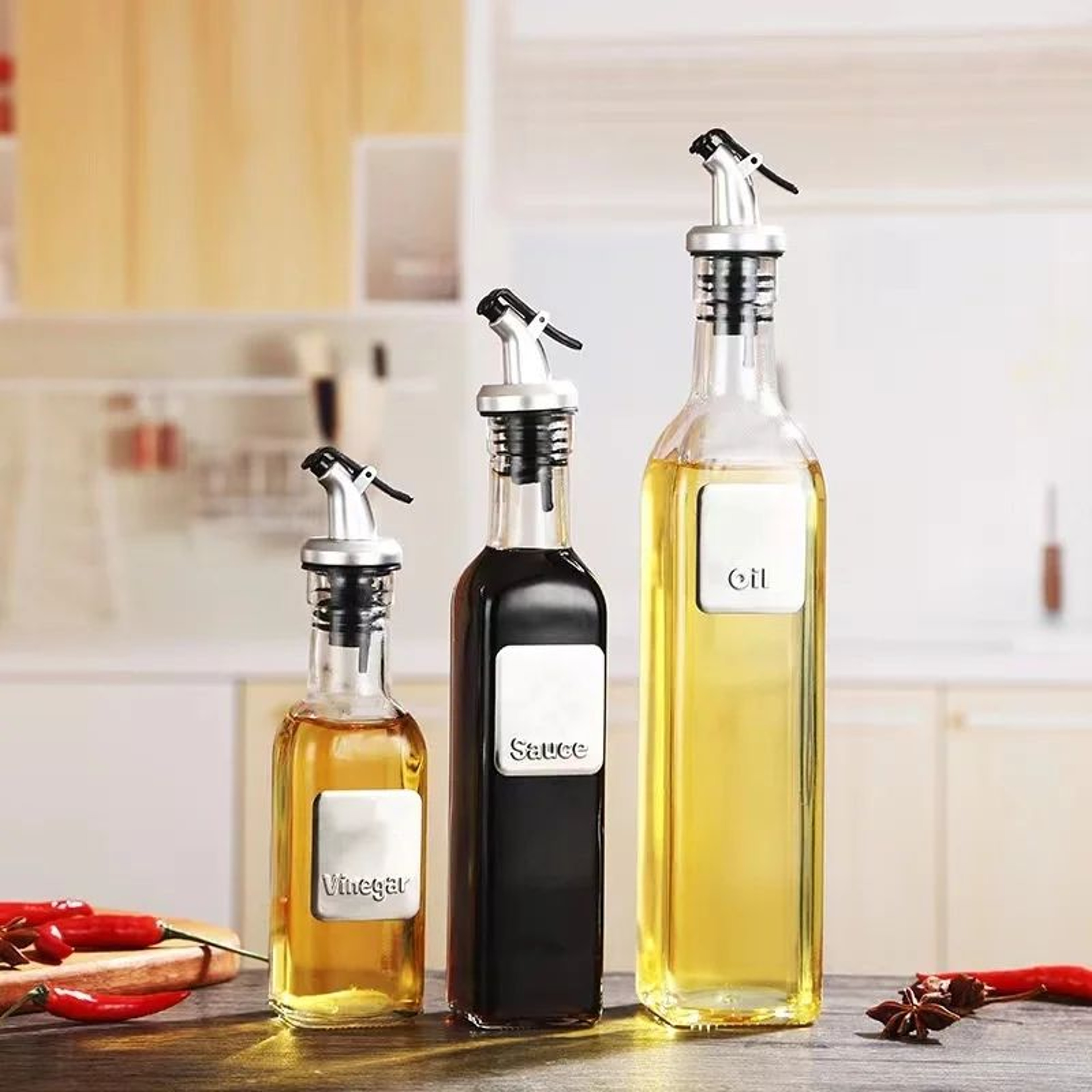 Leakproof Plastic Oil Dispenser Bottle For Kitchen Use 1