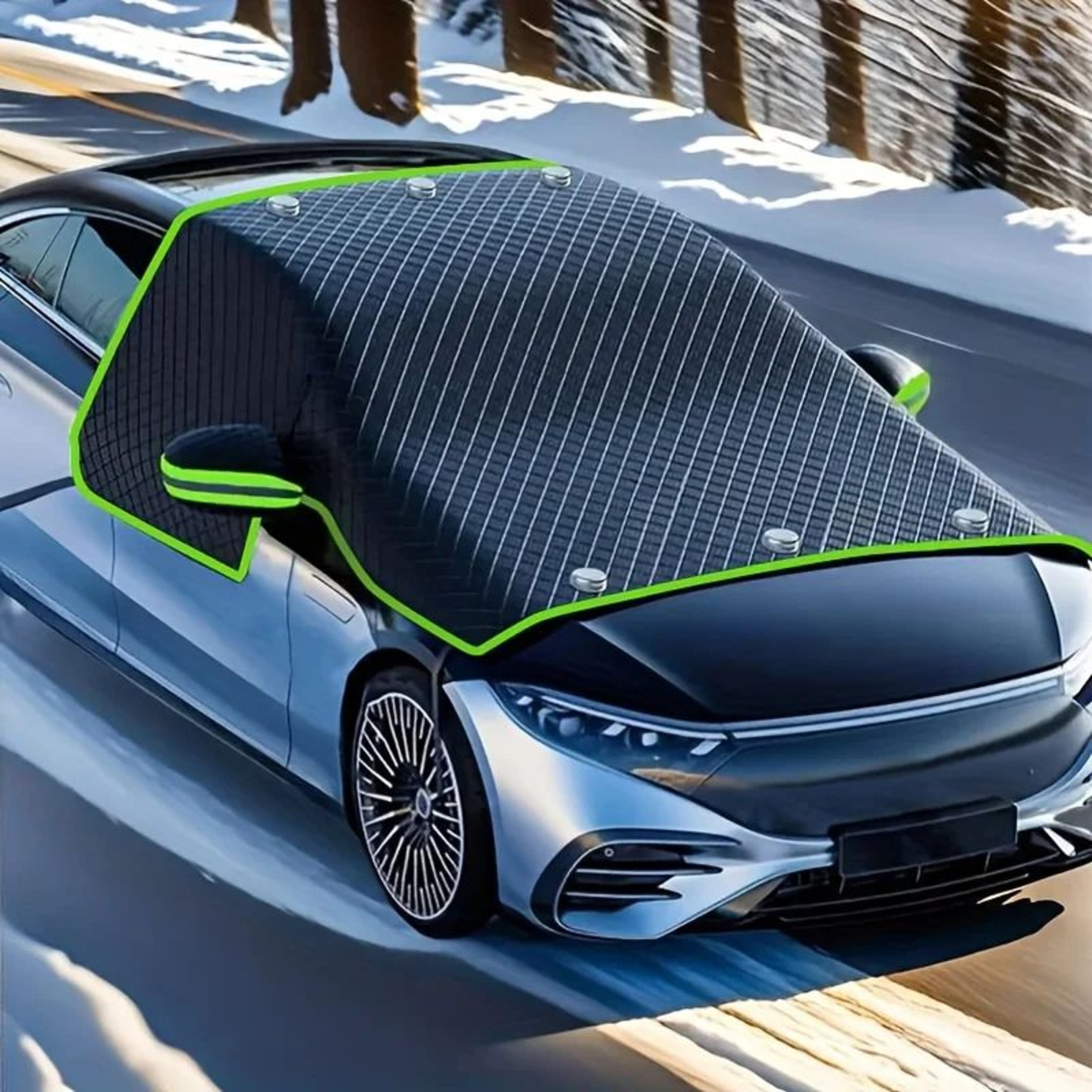 Magnetic Car Windshield Snow Cover For Winter Protection 0