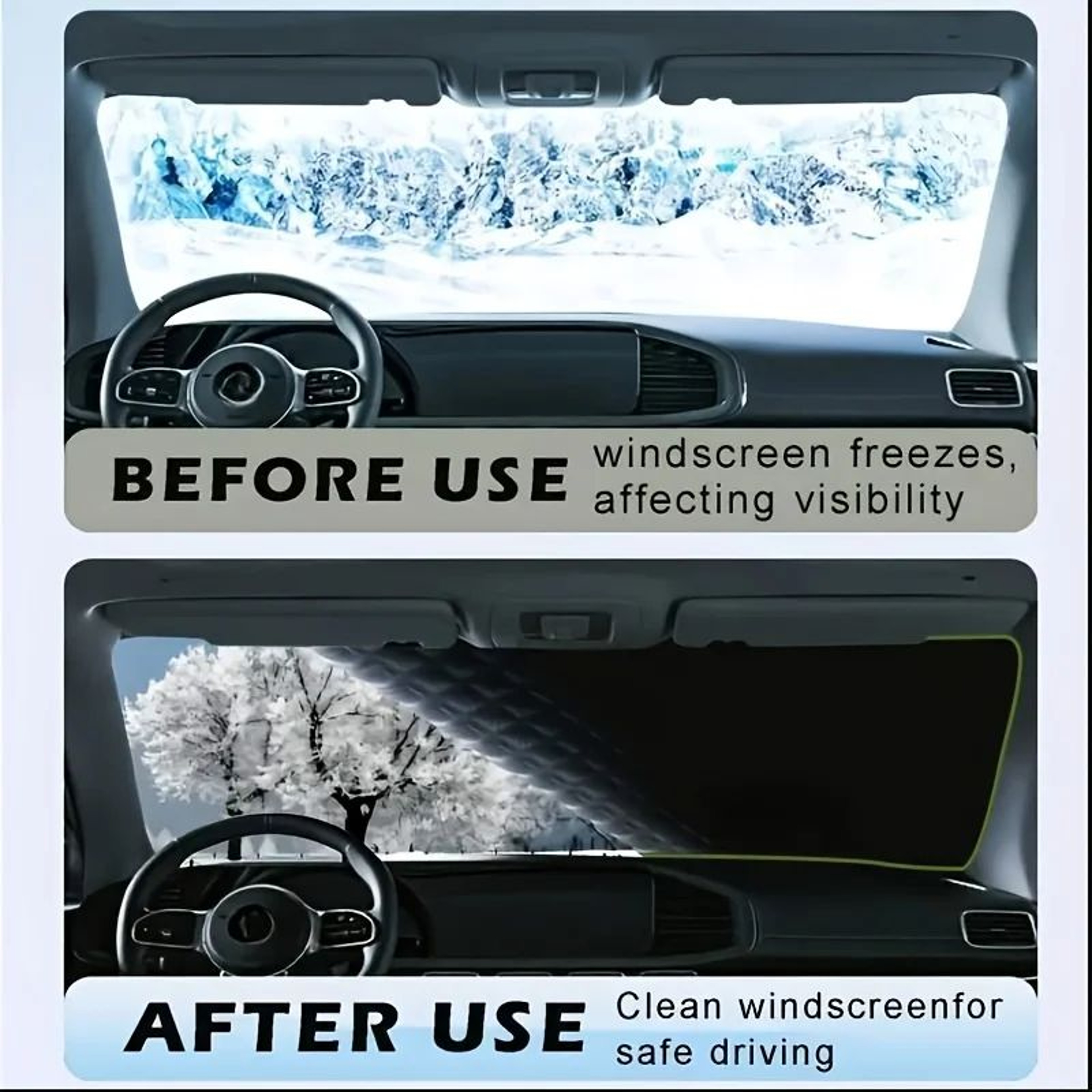 Magnetic Car Windshield Snow Cover For Winter Protection 5