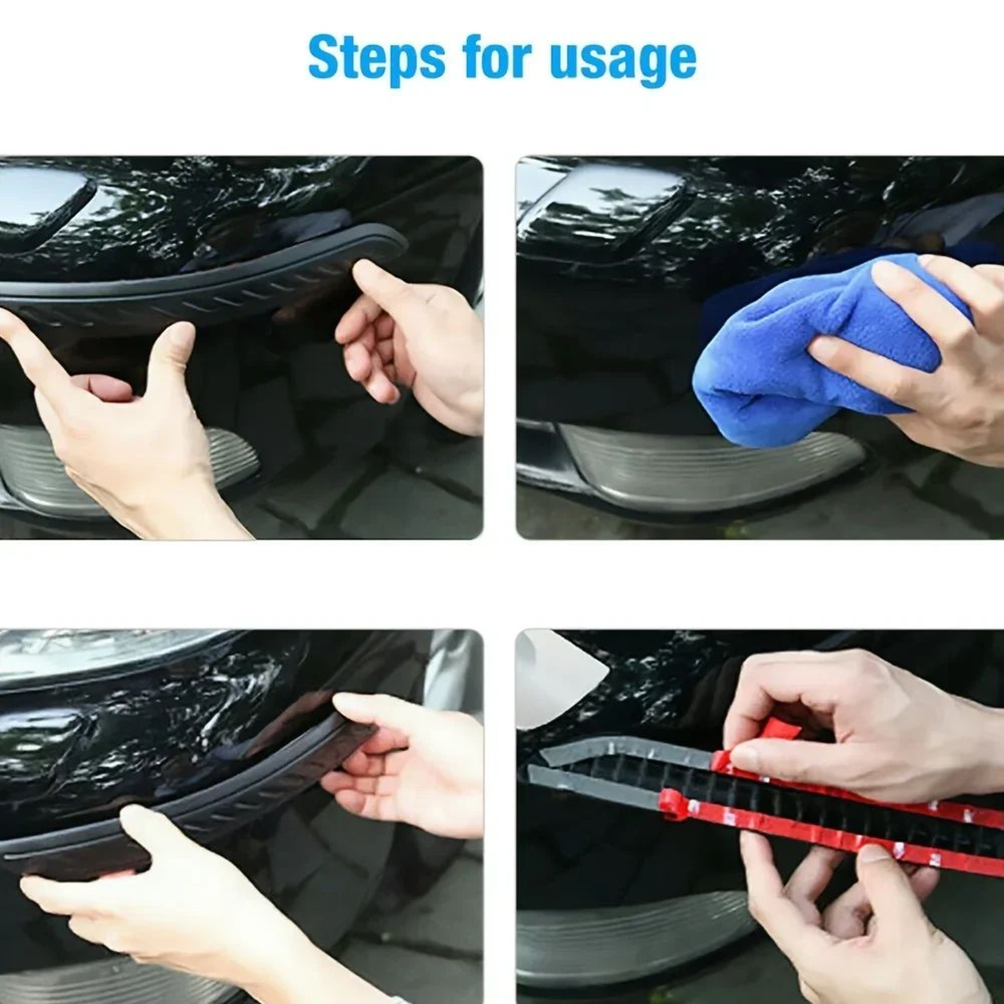 Car Door Anti Scratch Protector Strip Universal Bumper Guard 2