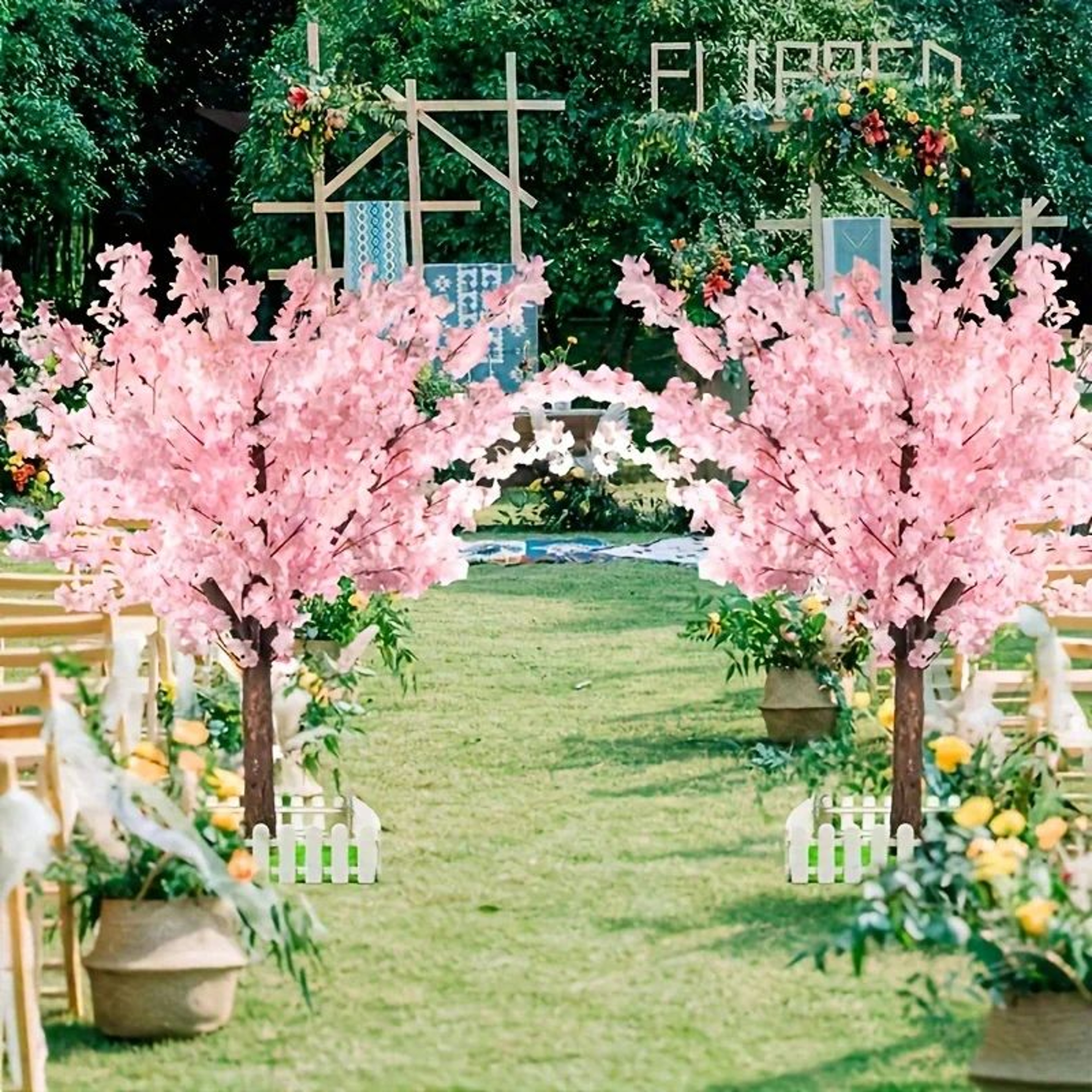 Artificial Cherry Blossom Tree Pink Sakura Decor 1