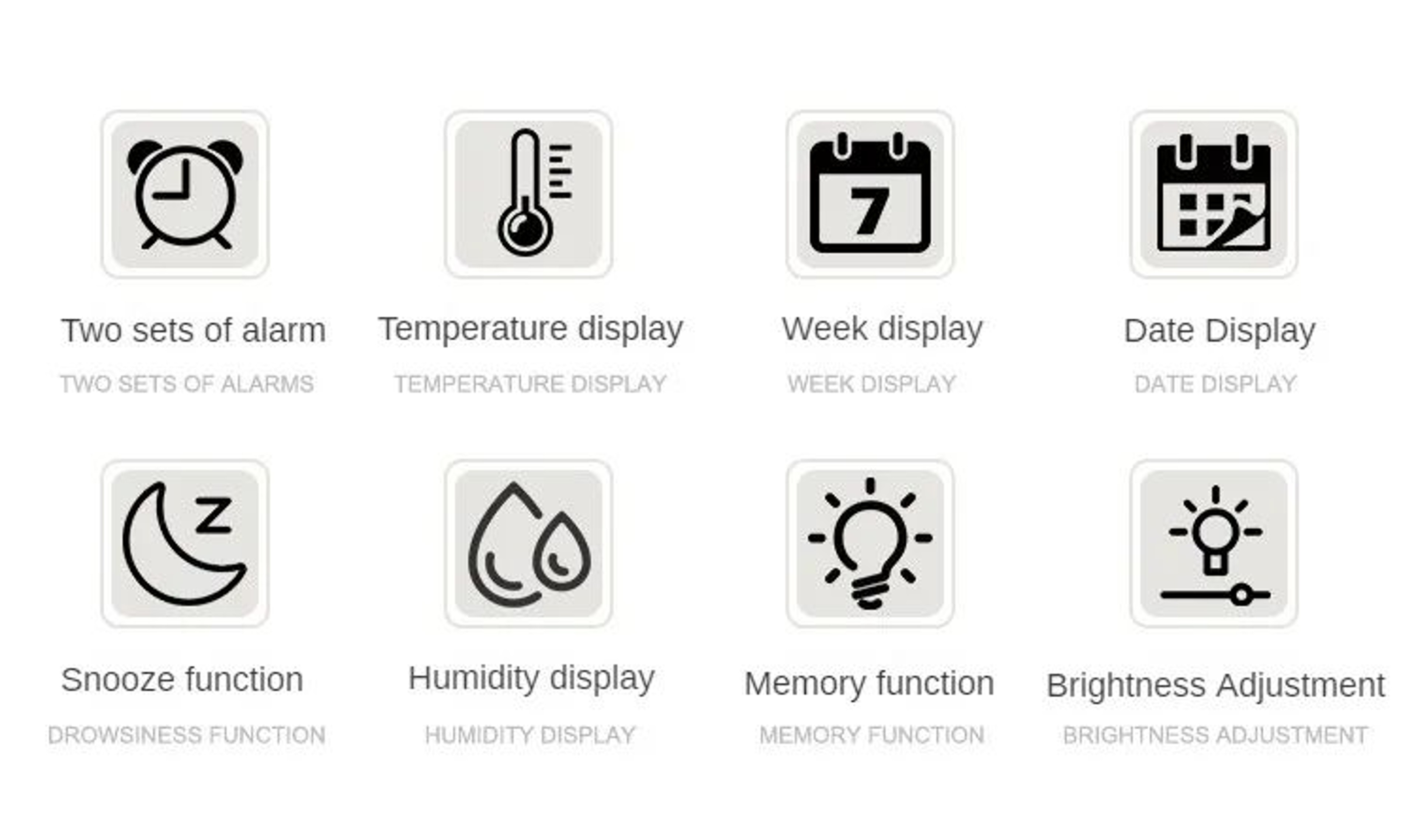 Large LED Digital Wall Clock With Temperature And Humidity 7