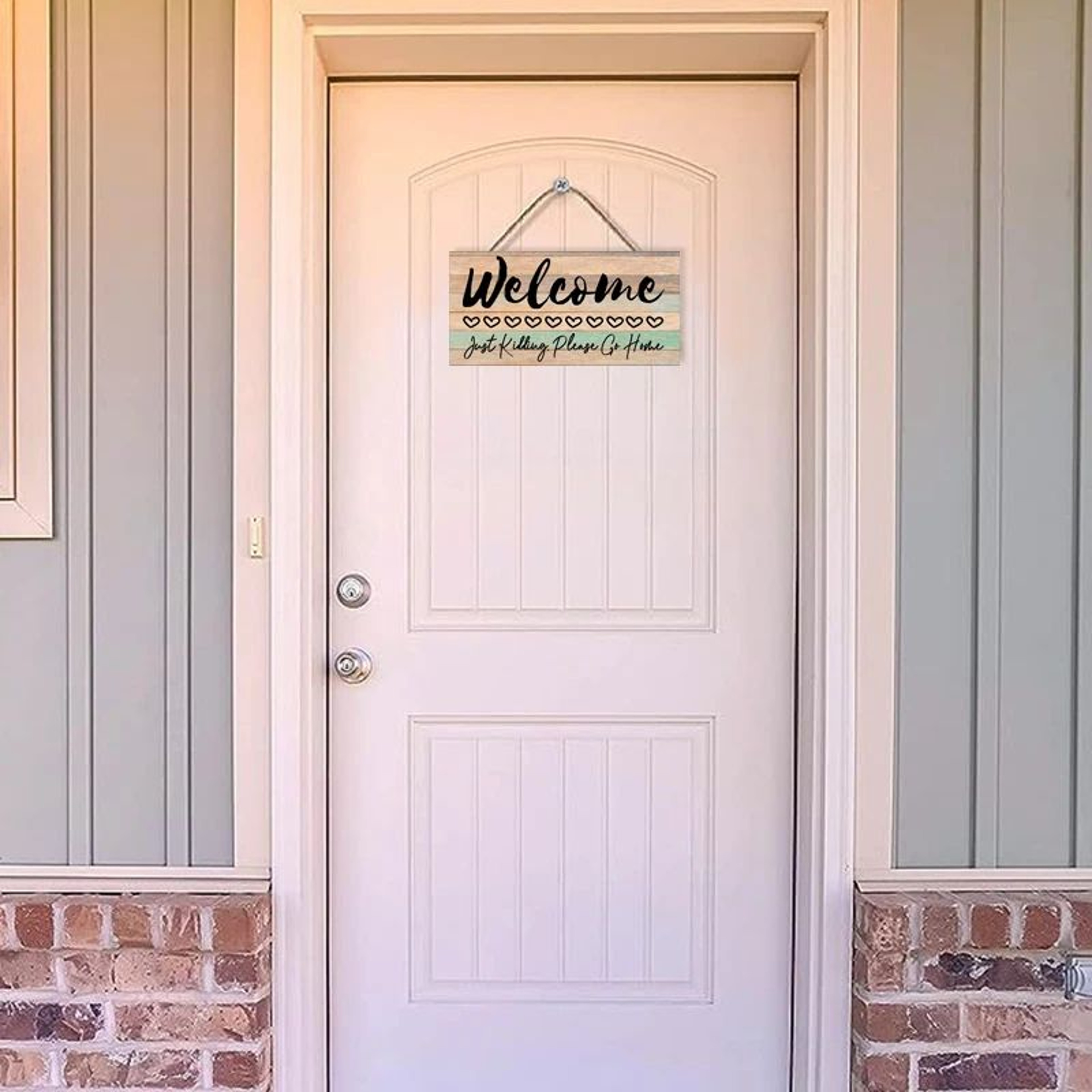 Rustic Wooden Welcome Wall Hanging Sign Decor 2