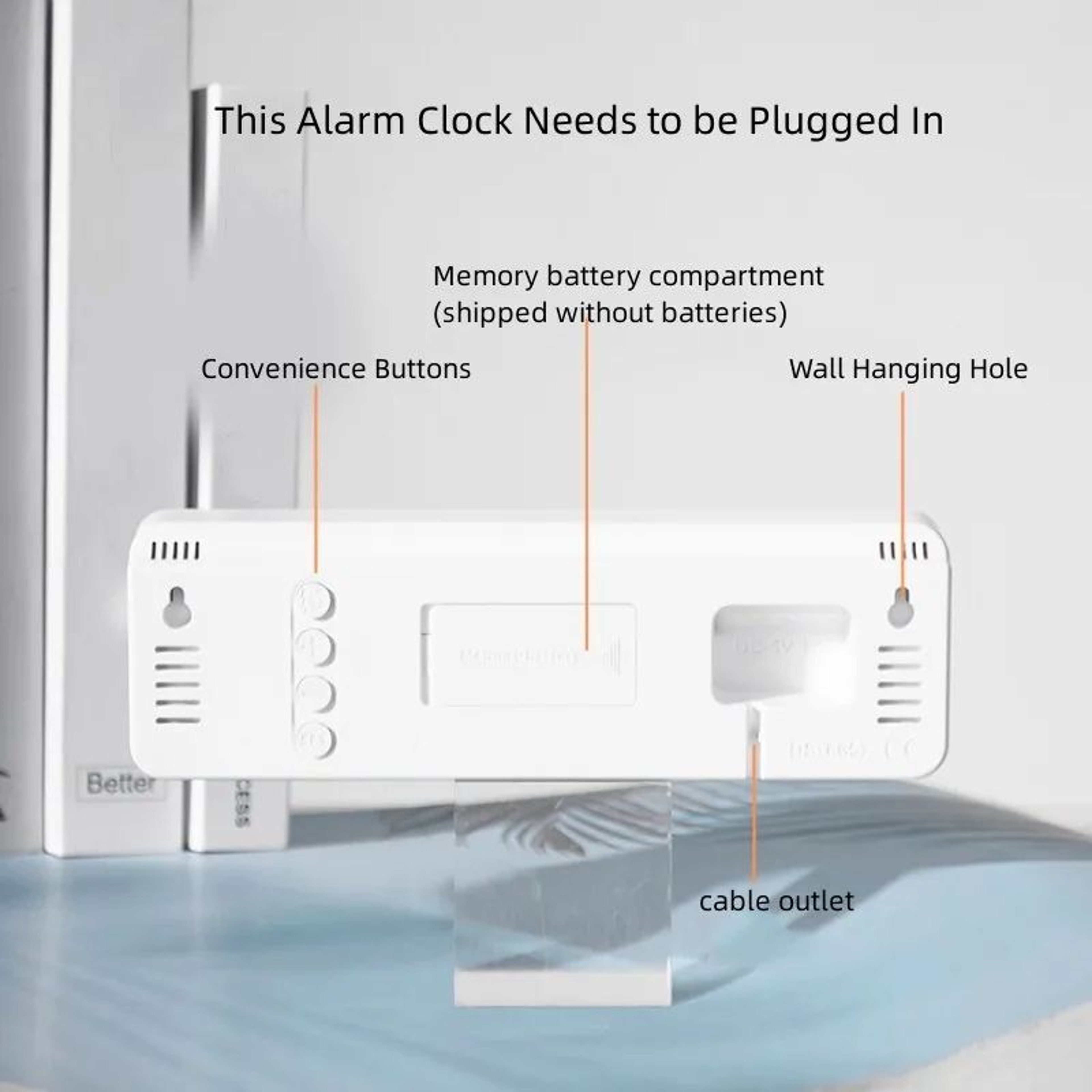 Smart LED Silent Wall Clock With Thermometer And Calendar 7
