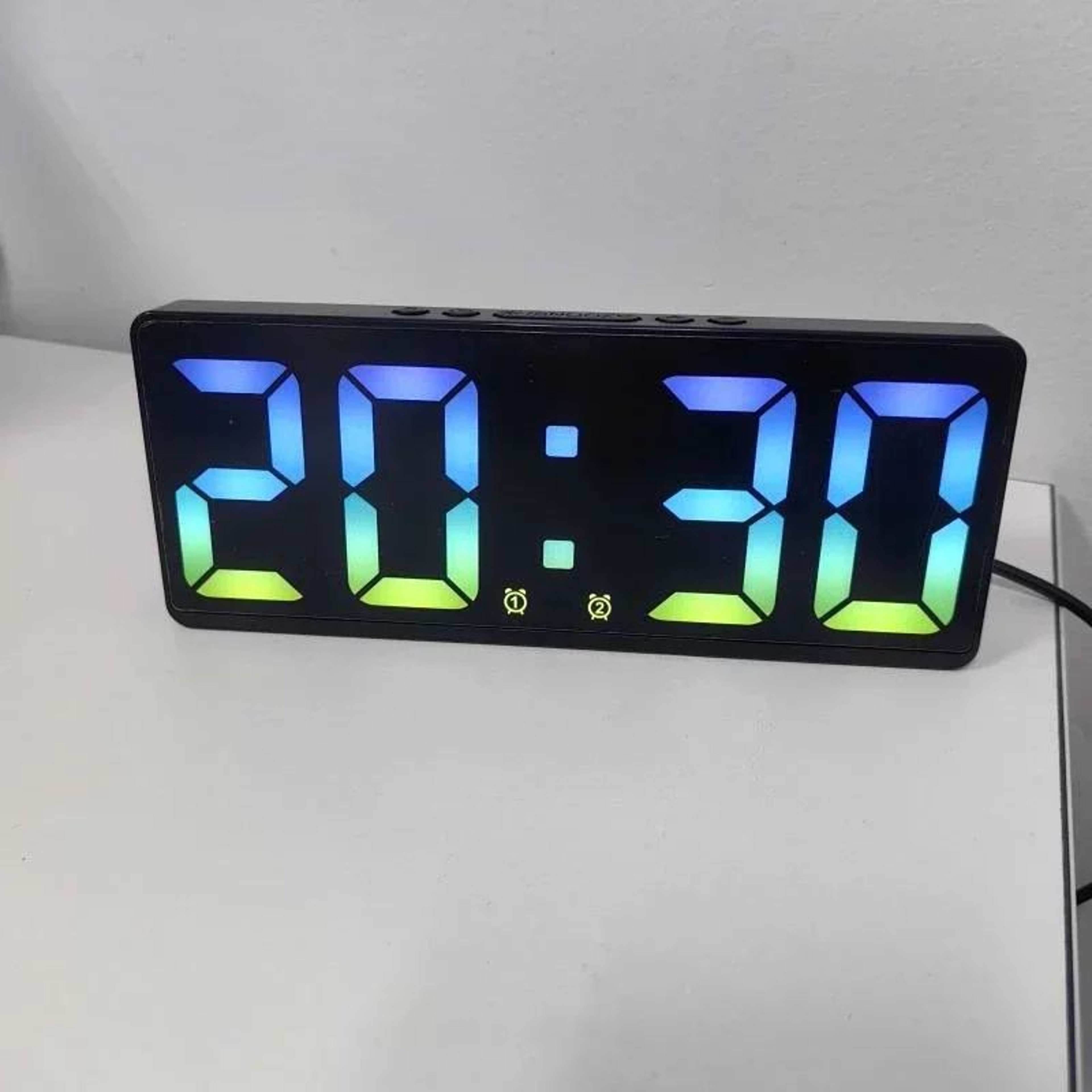 Voice Control LED Digital Alarm Clock With Temperature And Snooze 1