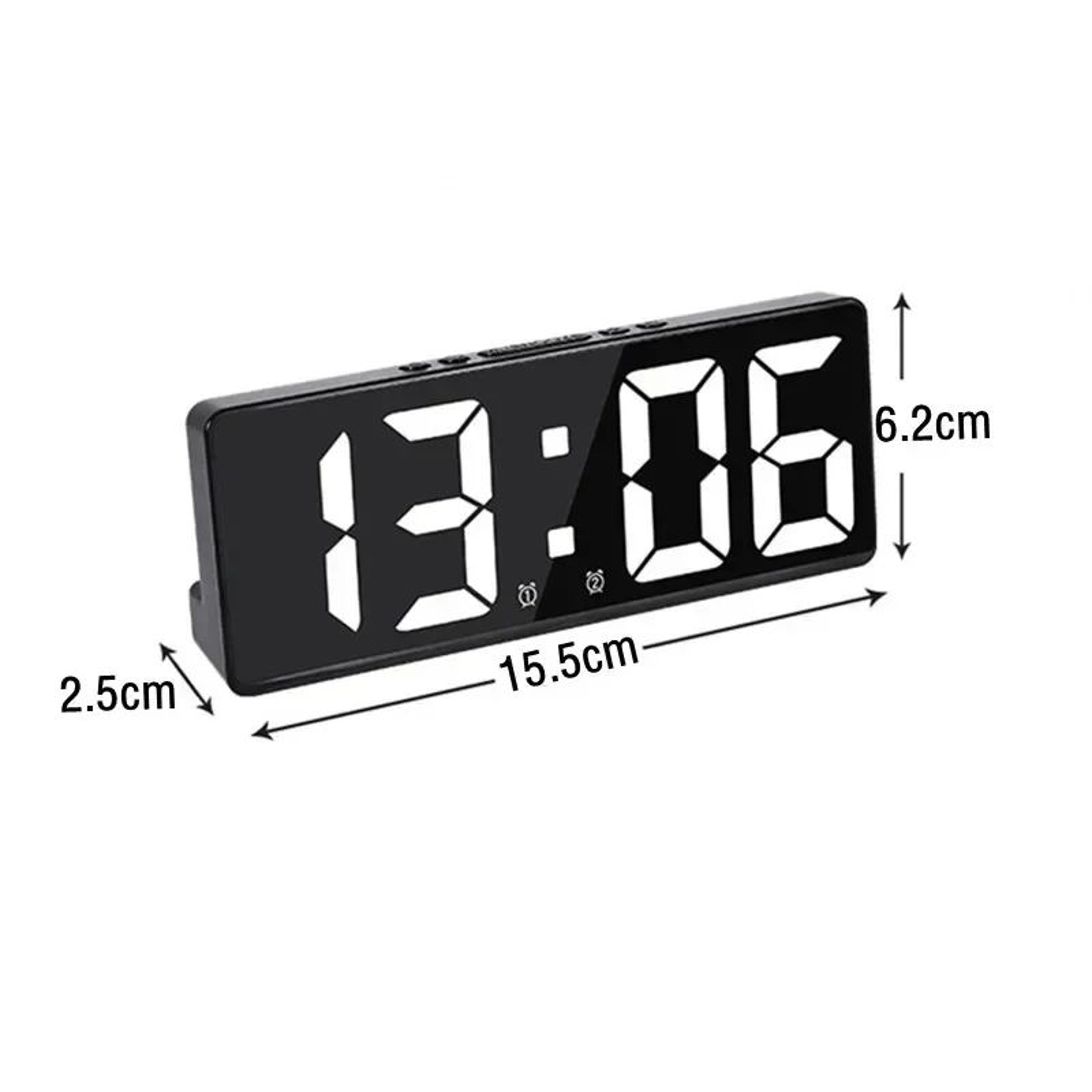 Voice Control LED Digital Alarm Clock With Temperature And Snooze 5