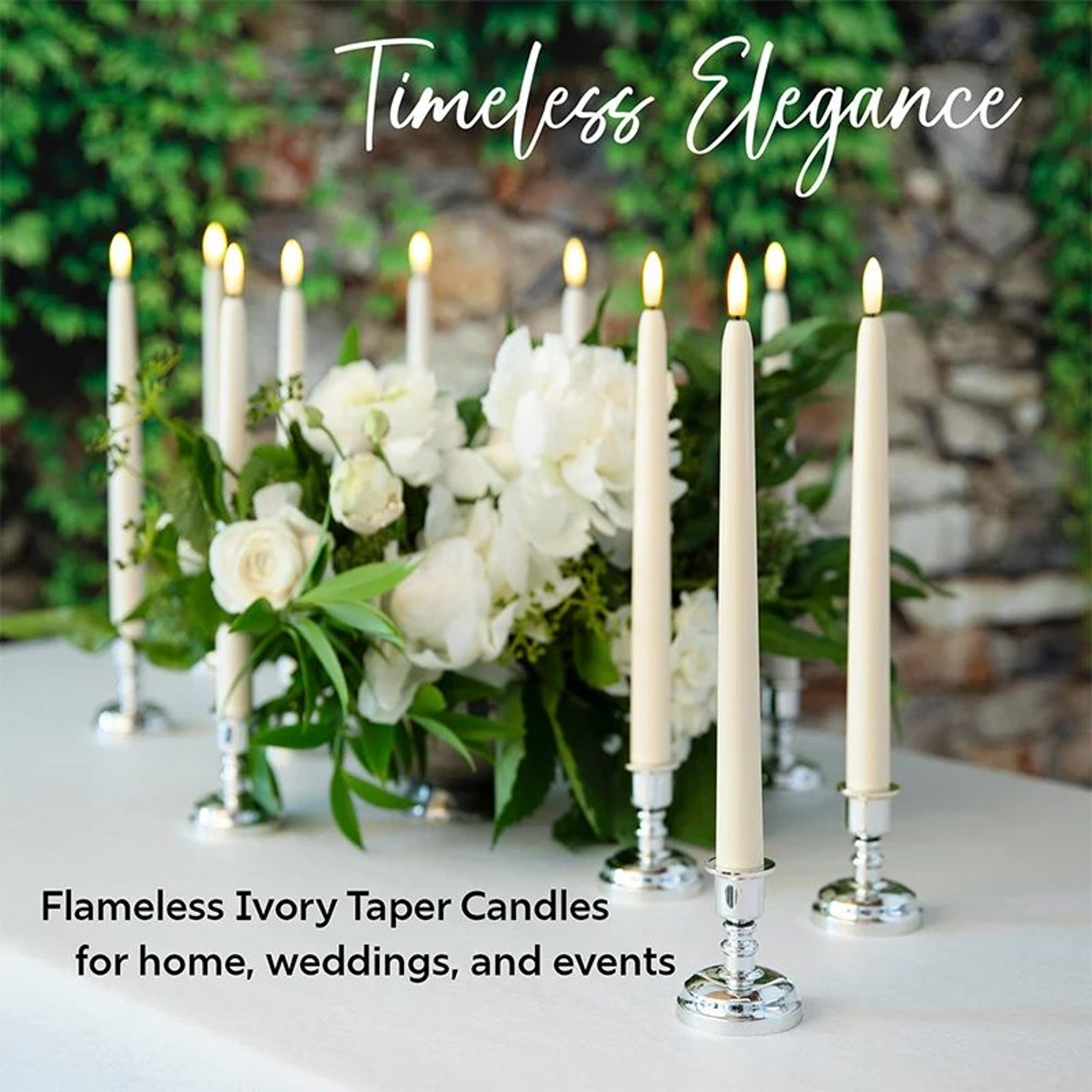 Flameless LED Taper Candles Set With Flickering Light 1