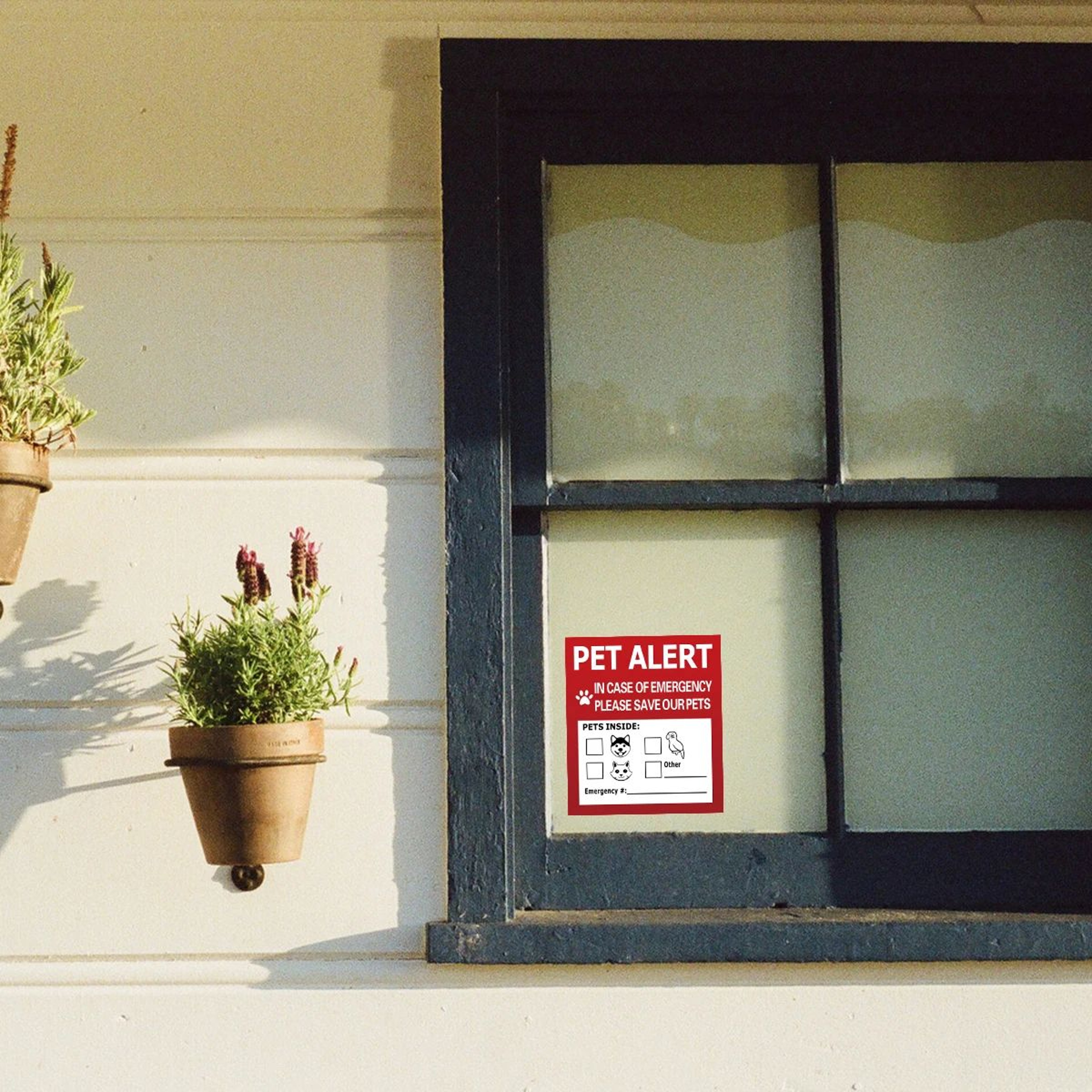 Pet Alert Emergency Window Sticker Set 7