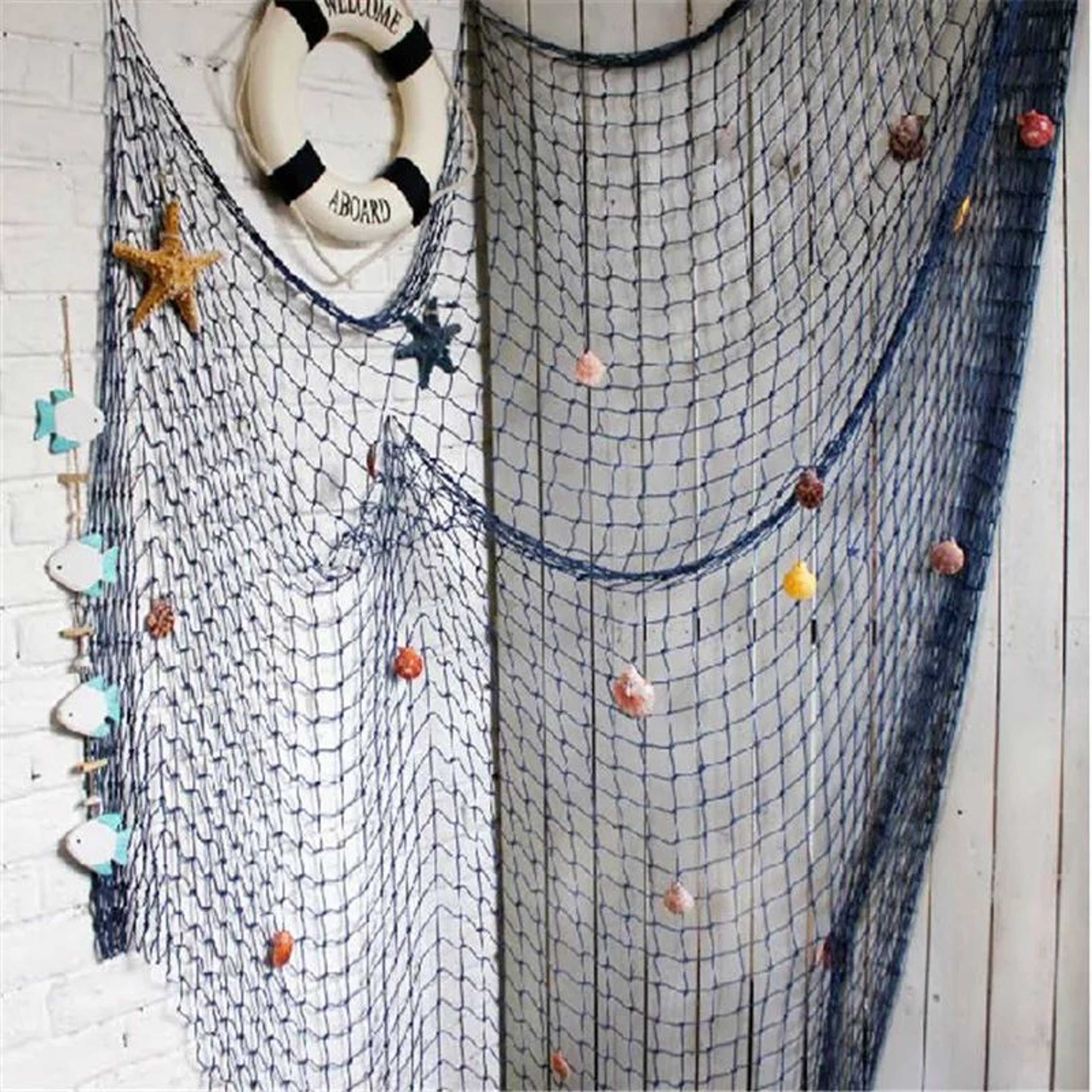 Nautical Fishing Net Wall Hanging Decor 2