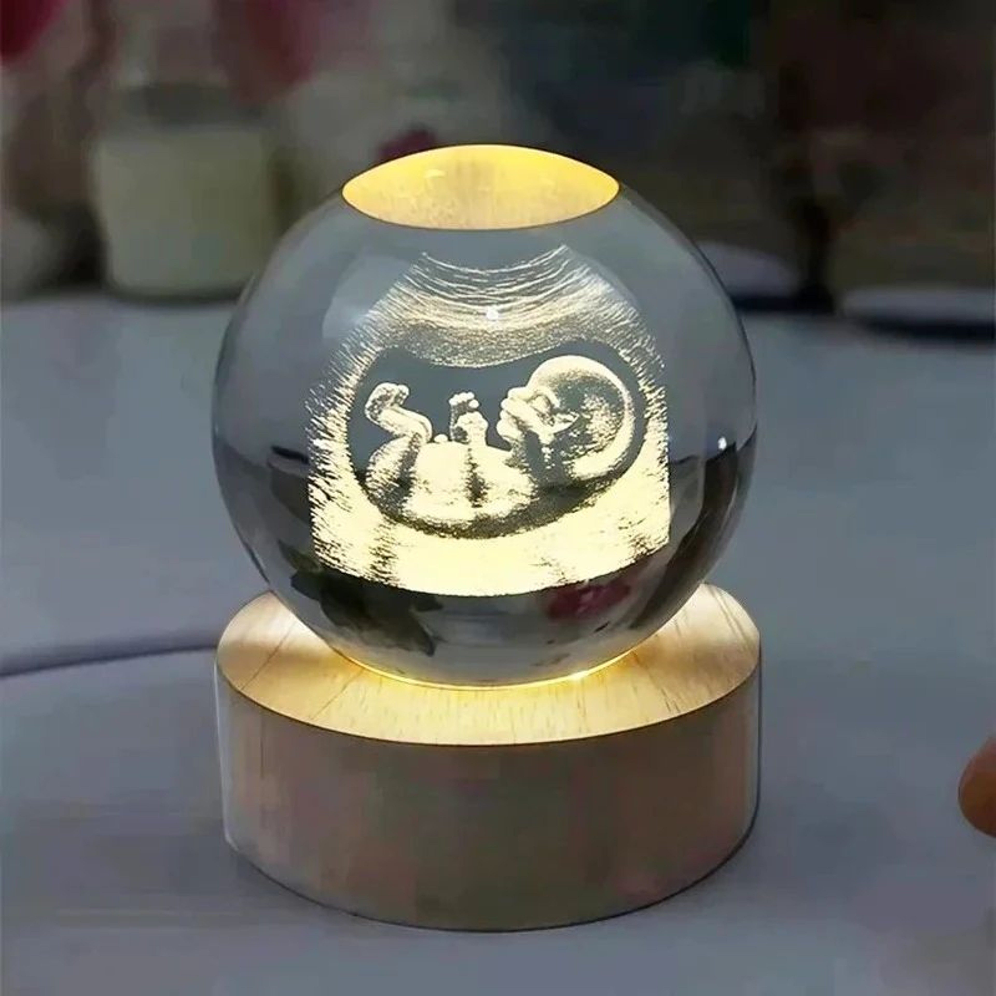 Personalized Baby Ultrasound Crystal Ball Engraved Keepsake 3