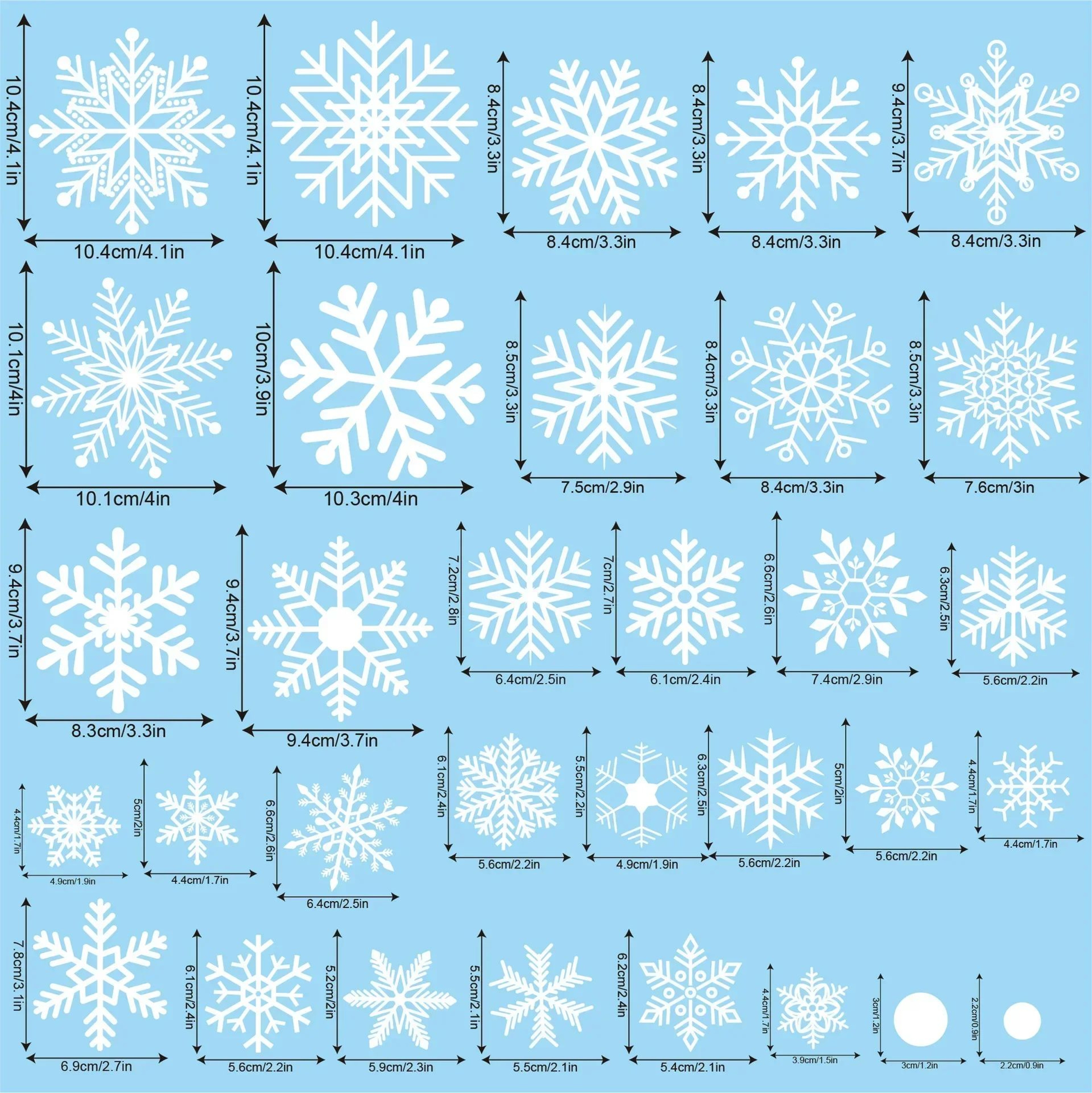 Christmas Snowflake Window Stickers Winter Wall Decor 3
