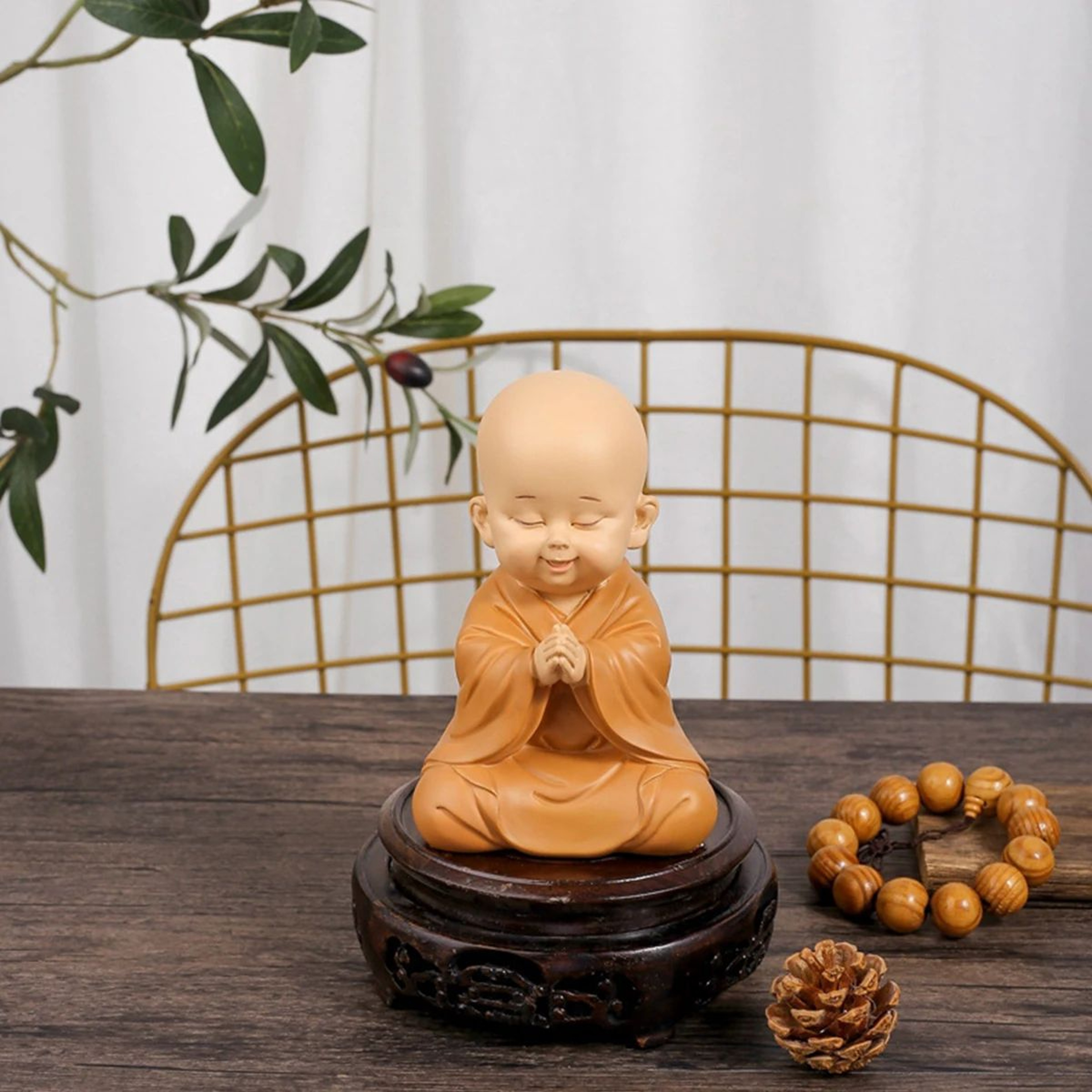 Cute Mini Monk Buddha Resin Figurine 13
