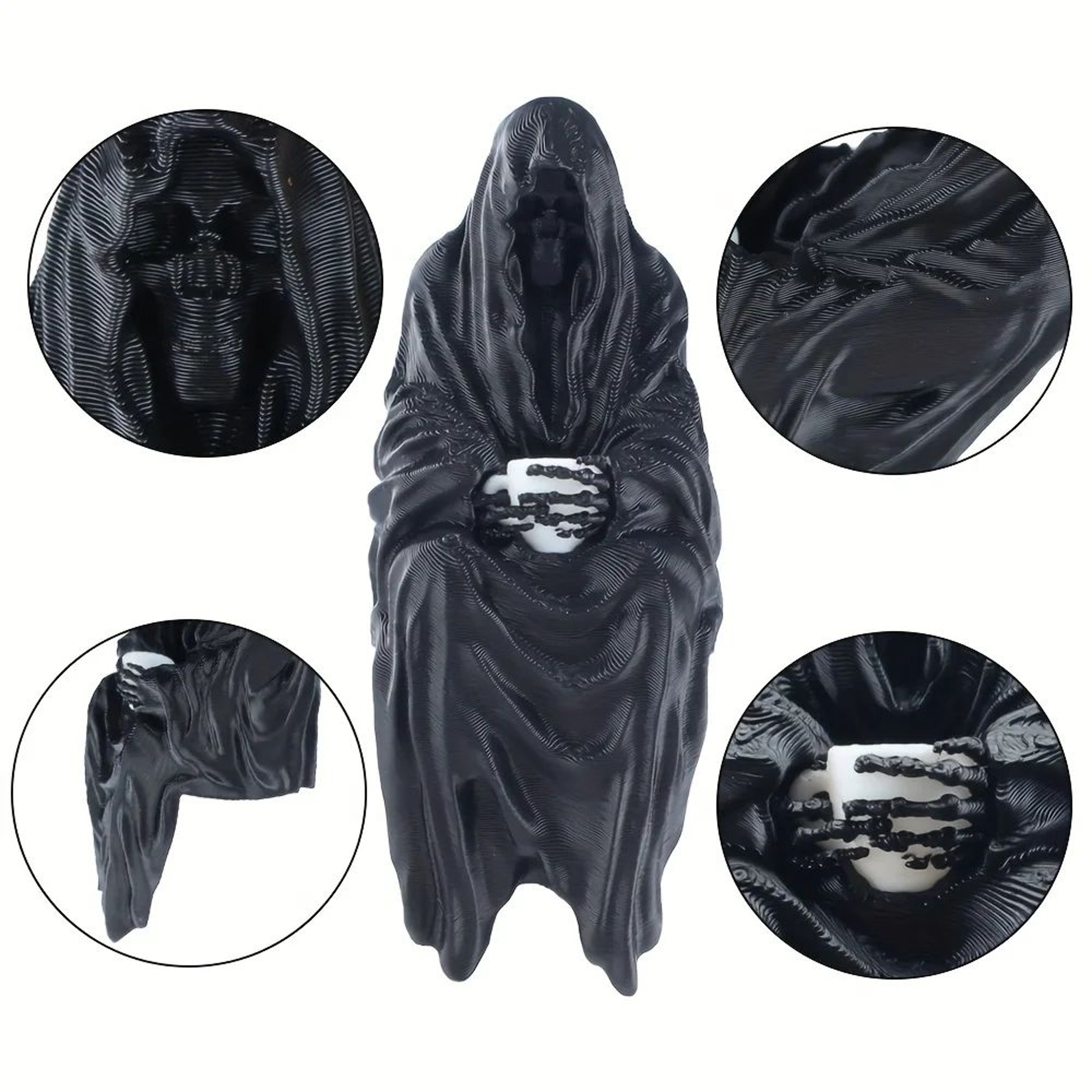 Gothic Hooded Cloaked Statue Decor 3