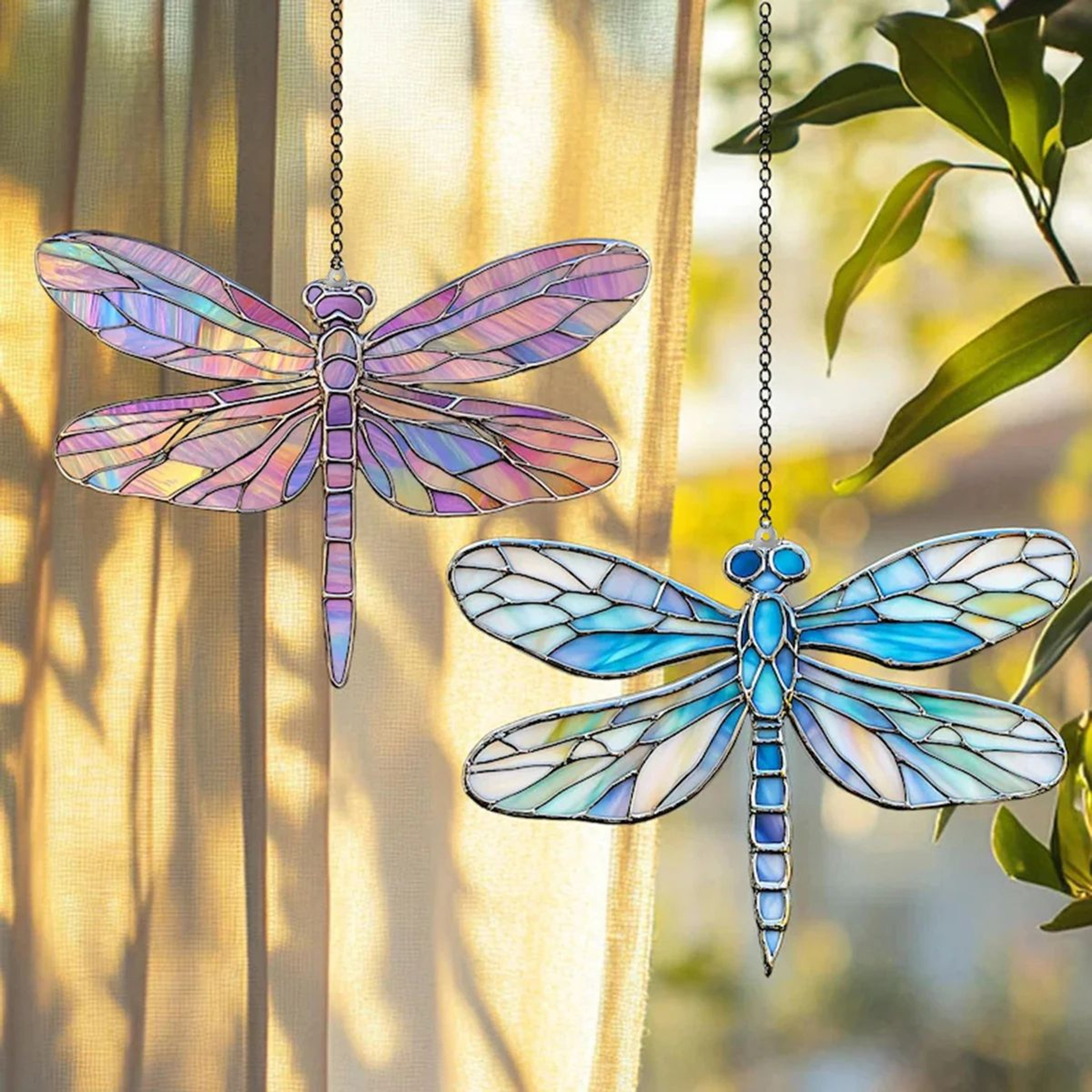 Colorful Acrylic Dragonfly Suncatcher Decor 0