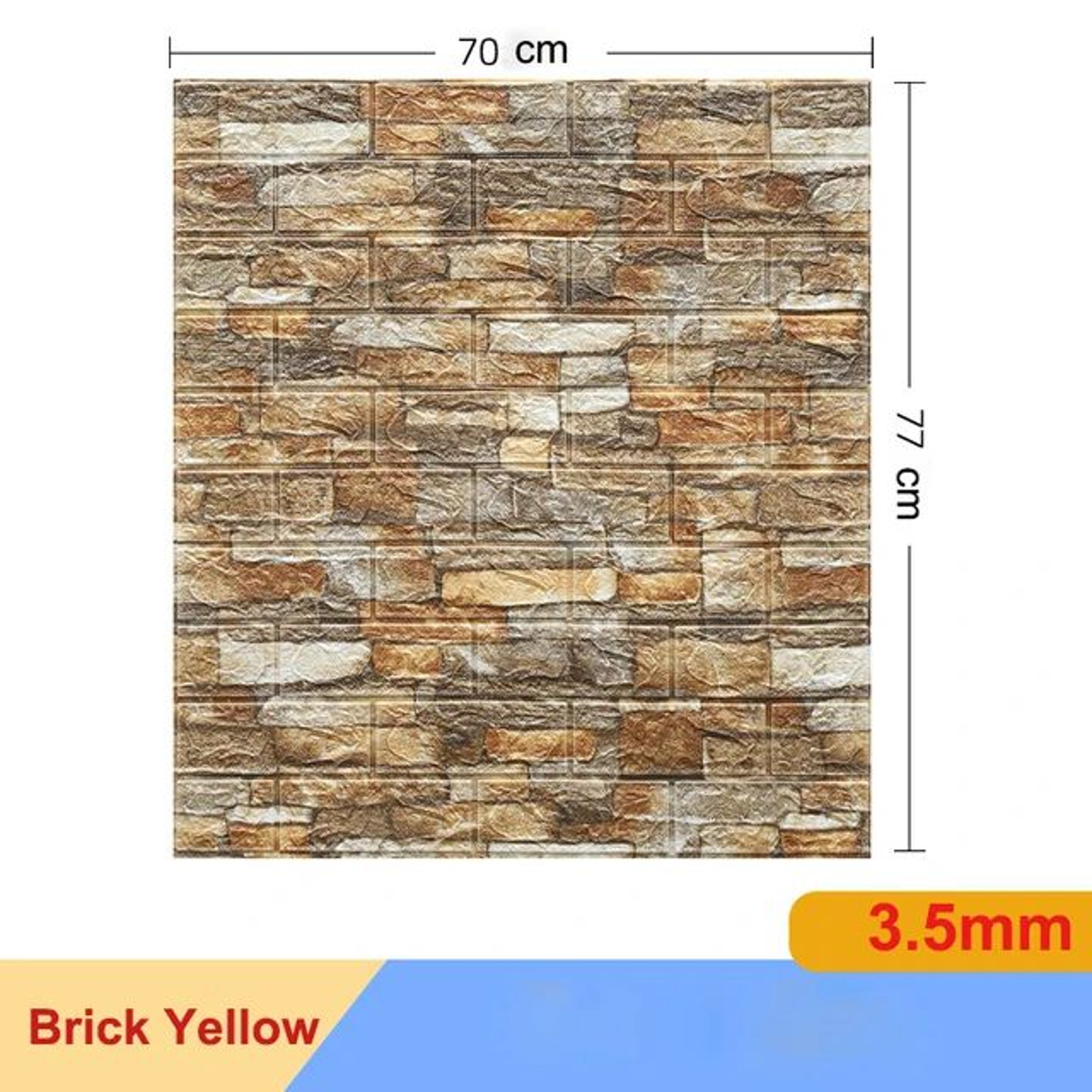 3D Brick Wall Sticker Set Self Adhesive Panels 16