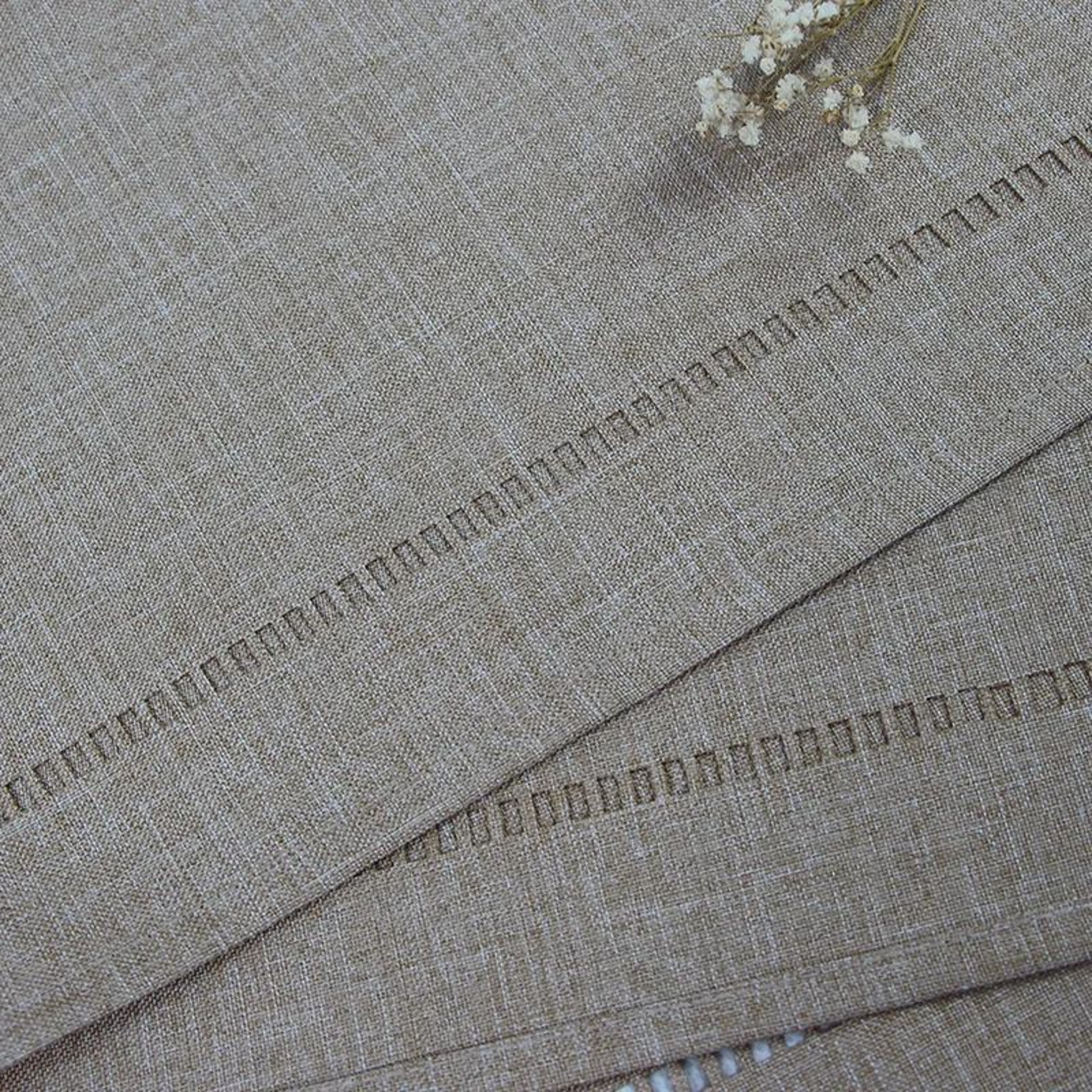 Basic Linen Style Table Runner Solid Color Decor 4