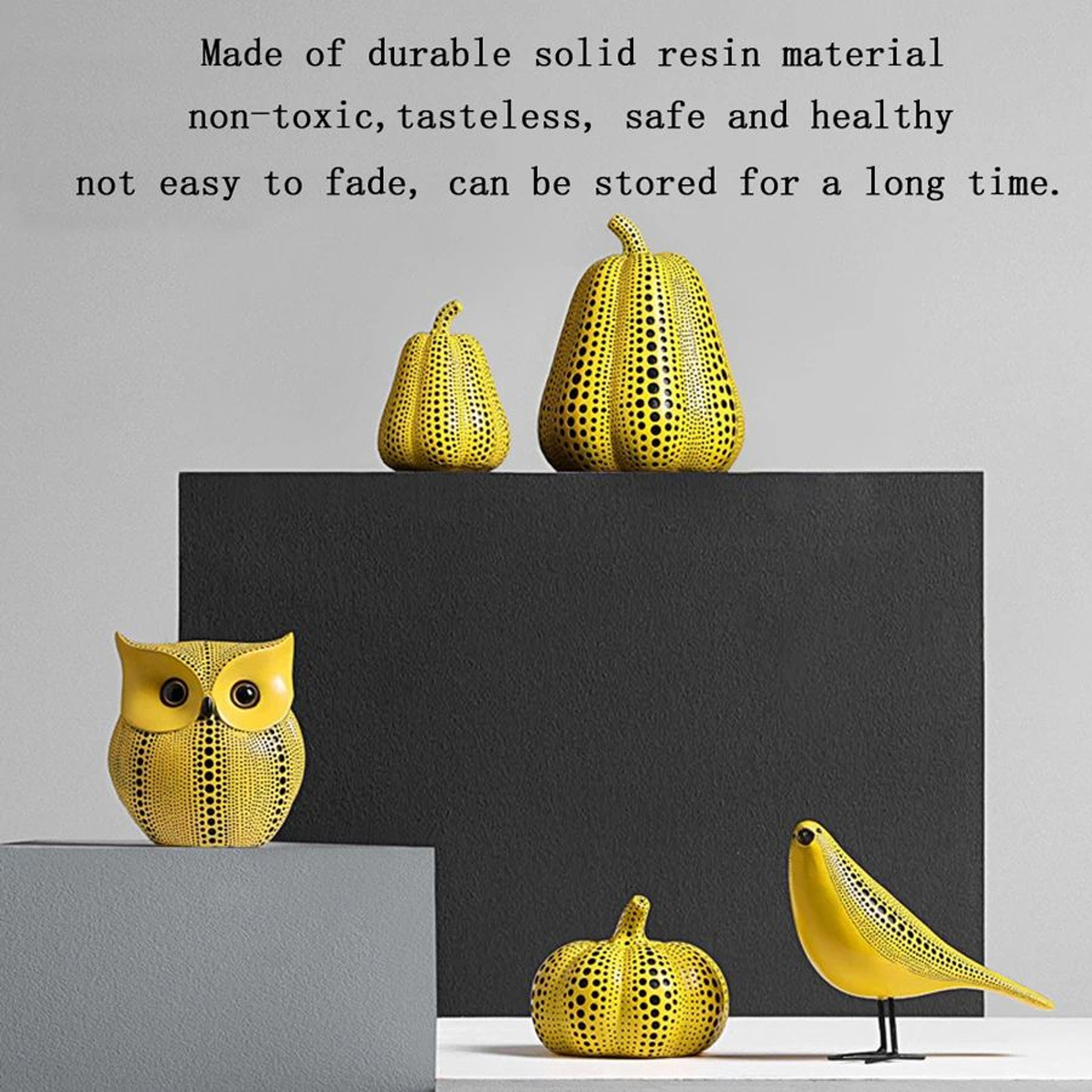 Cute Owl Pumpkin Desktop Decoration Figurine 2