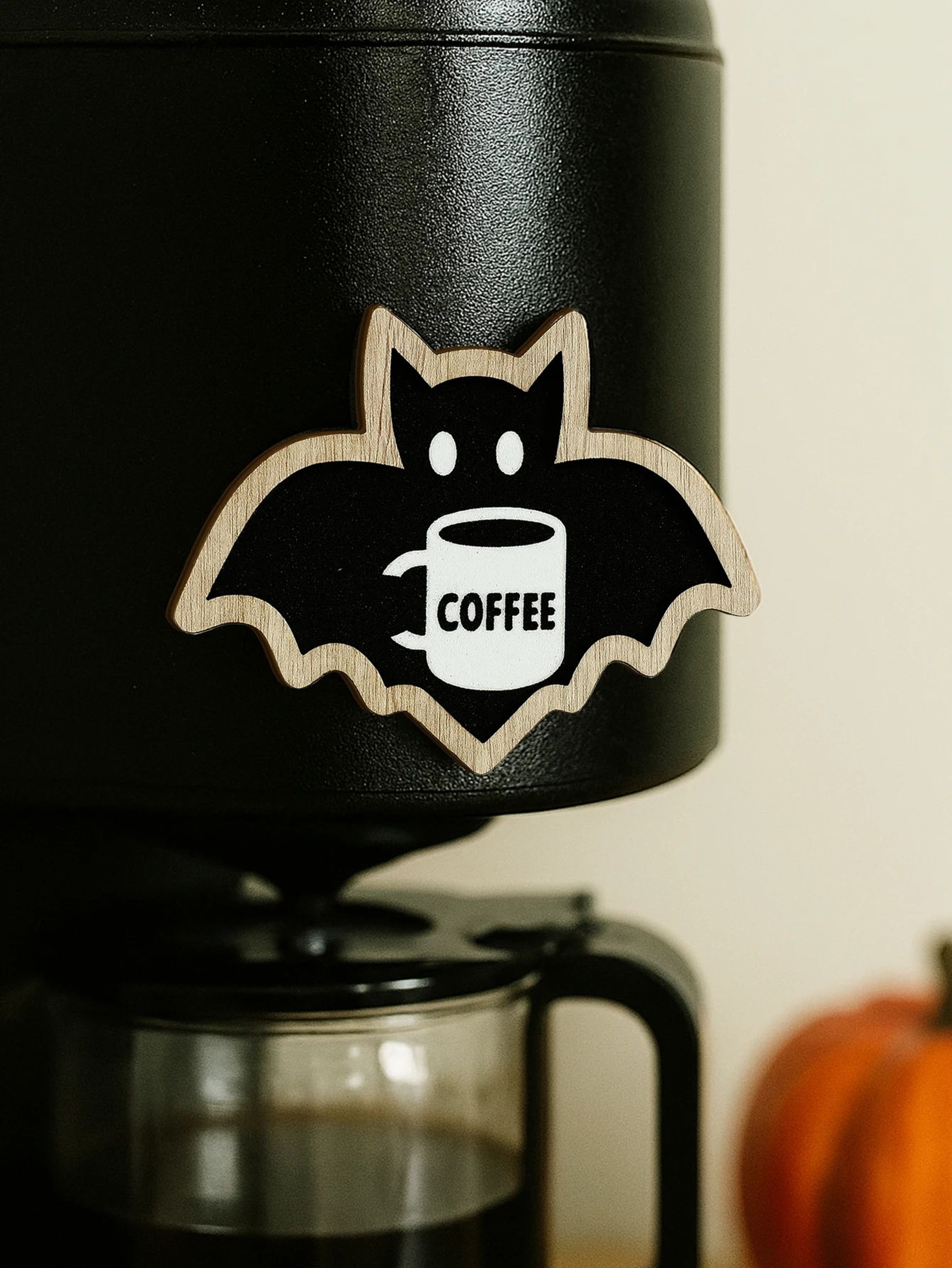 Cute Wooden Bat Coffee Cup Hanging Decor 2
