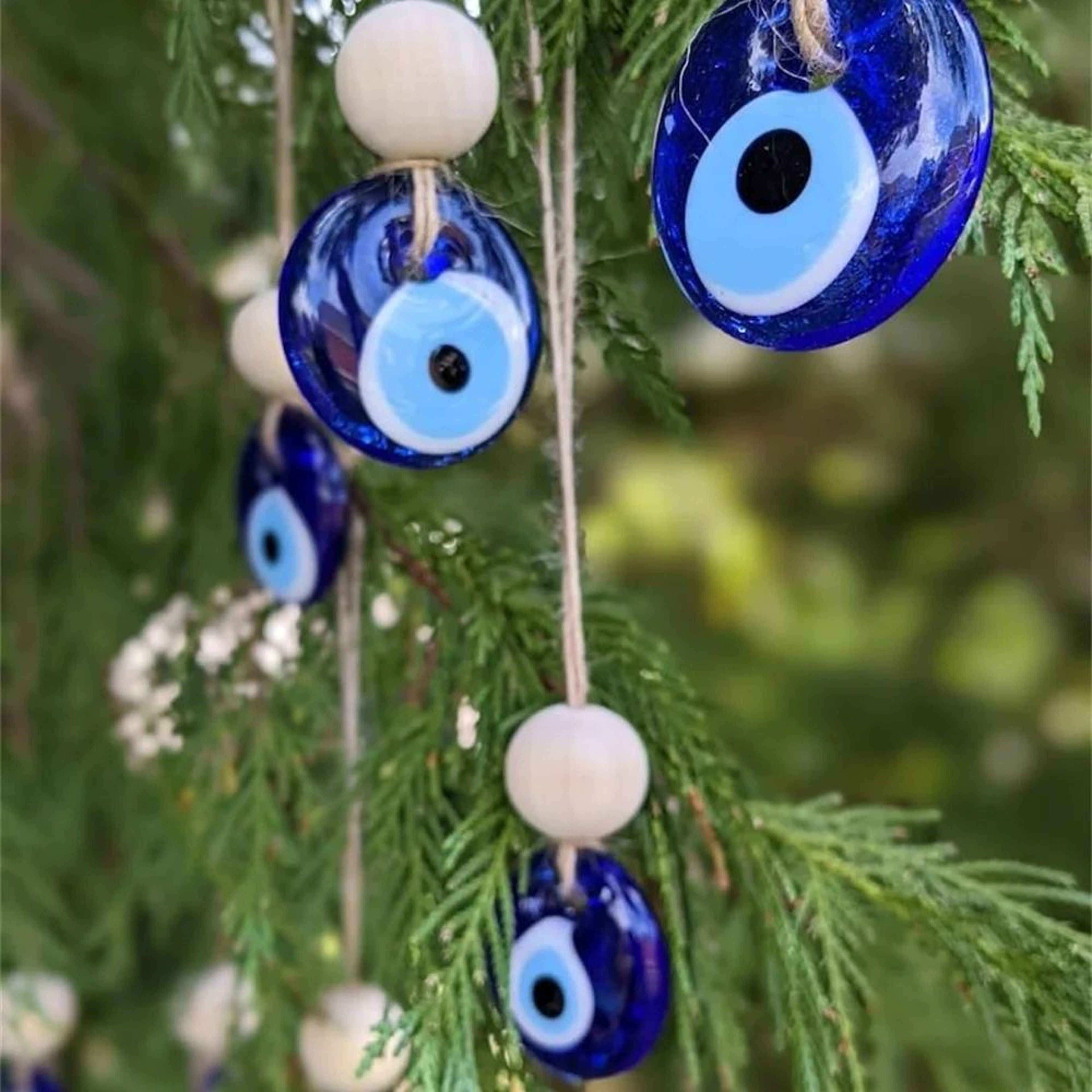 Blue Evil Eye Wall Hanging Glass Charm 1