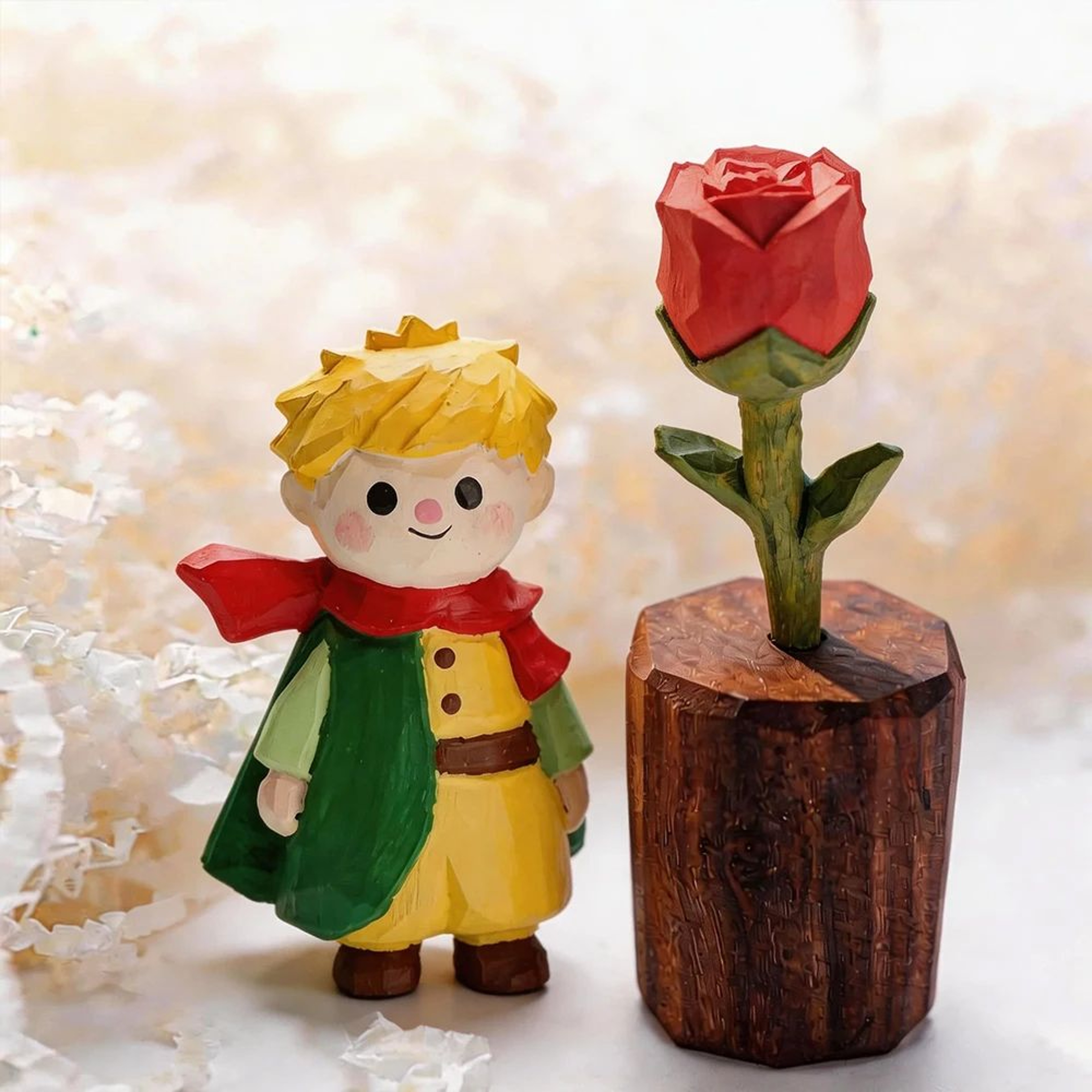 Handmade Wooden Fox Sculpture Decor 11
