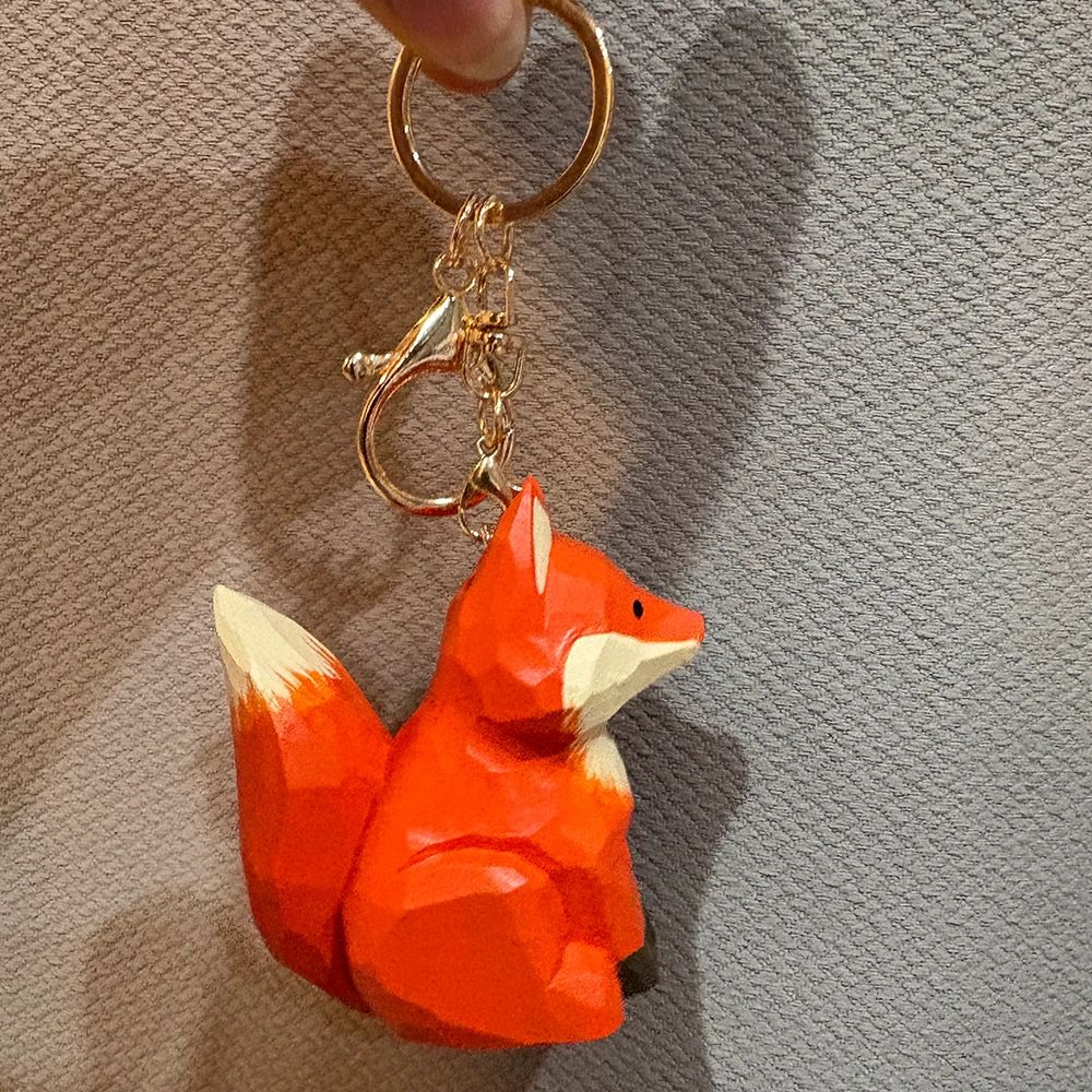 Handmade Wooden Fox Sculpture Decor 12