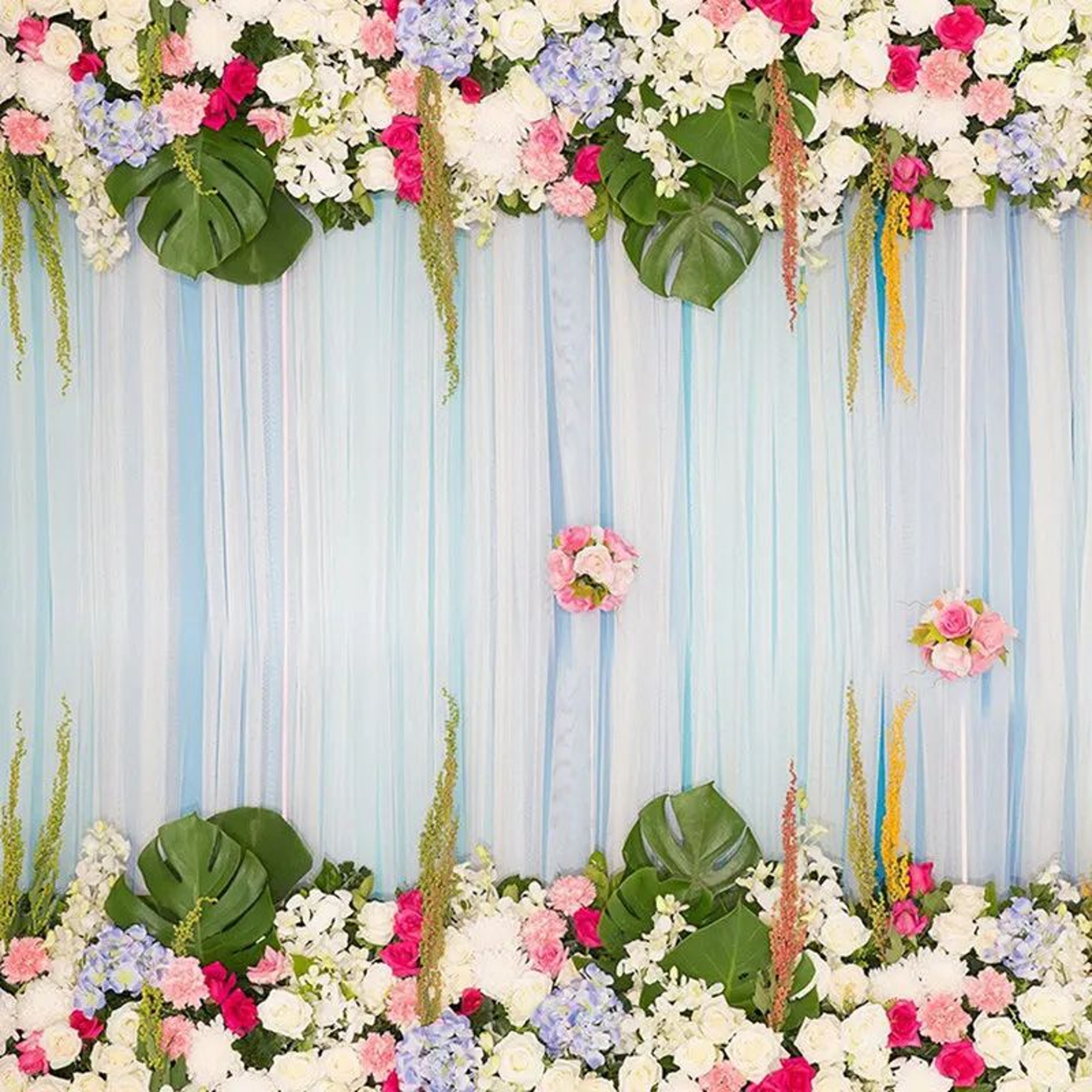 Artificial Tropical Palm Leaves Party Decor Set 4