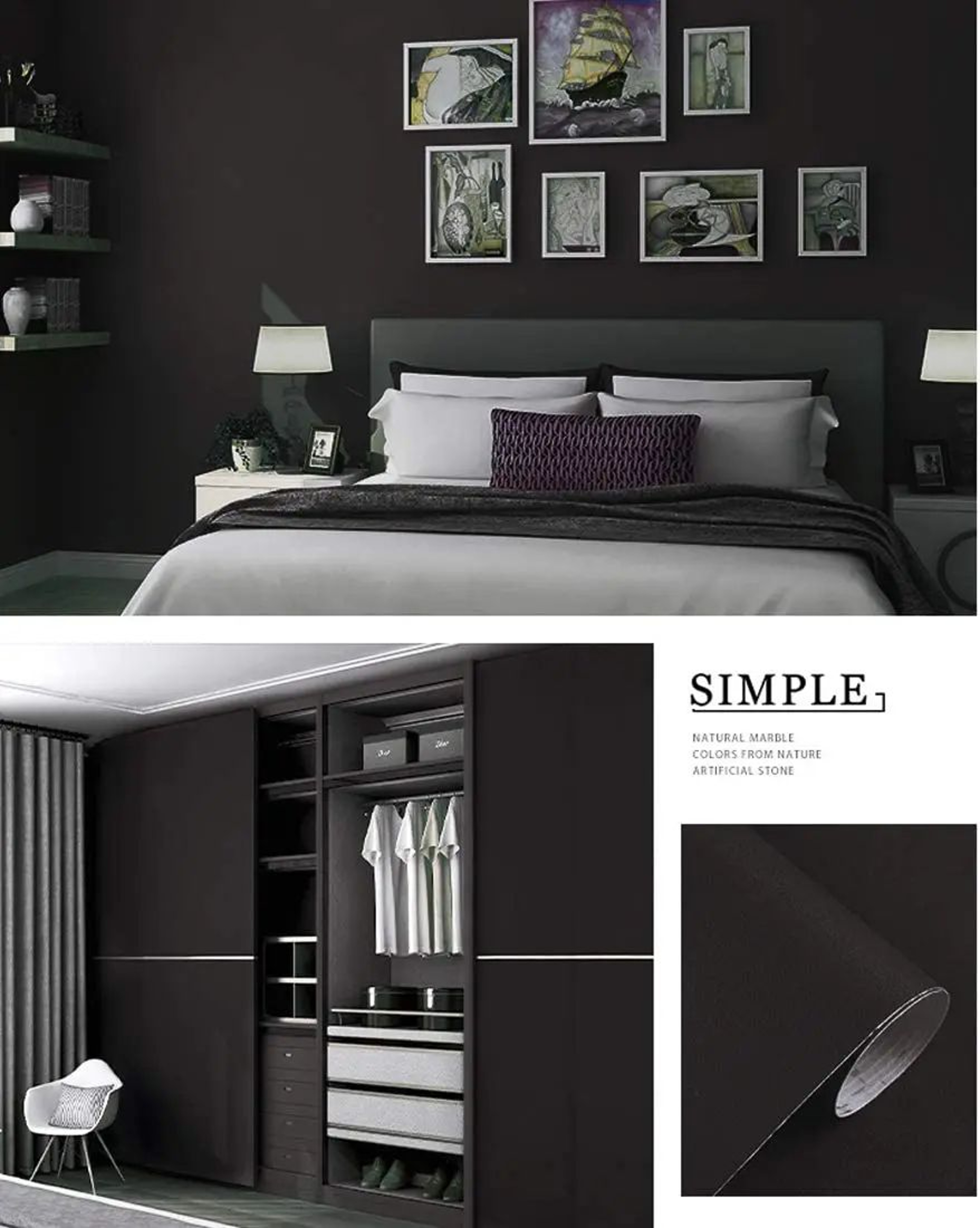 Waterproof Matte White Self Adhesive Wallpaper 13