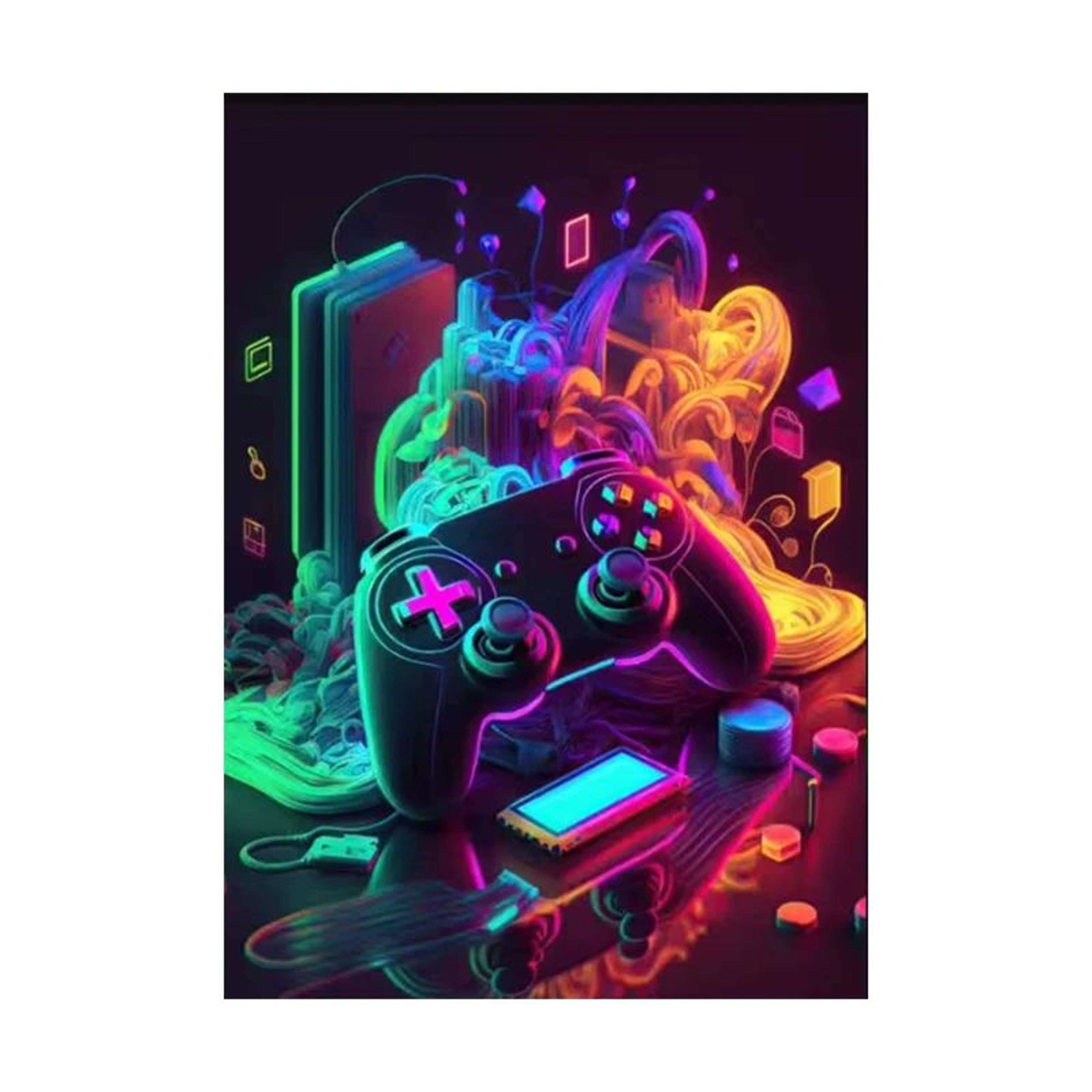 3PCS Gaming Gamepad Canvas Wall Art Set 8