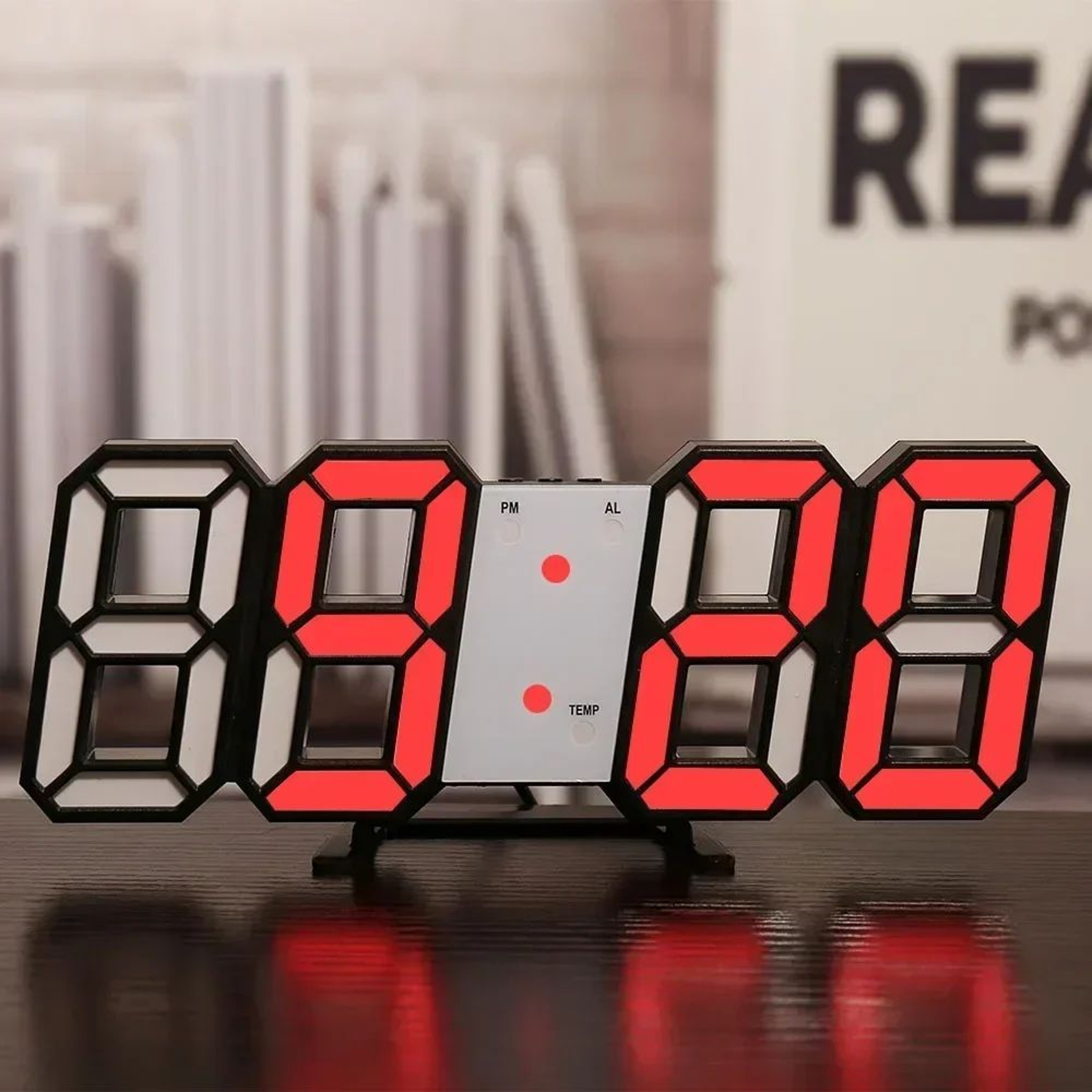 3D LED Digital Wall Clock With Night Glow 17