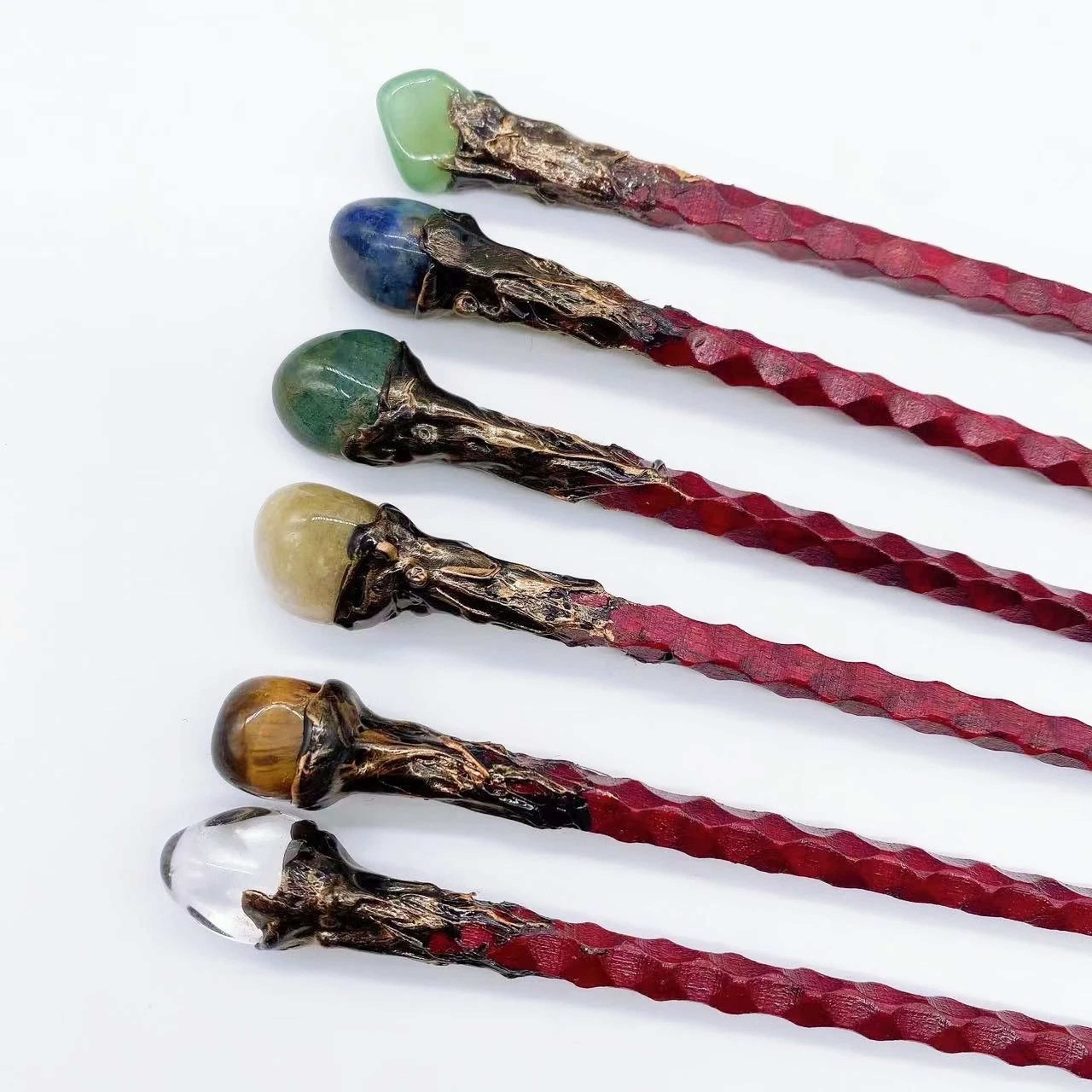 Rose Quartz Crystal Wand Healing Stick Decor 2
