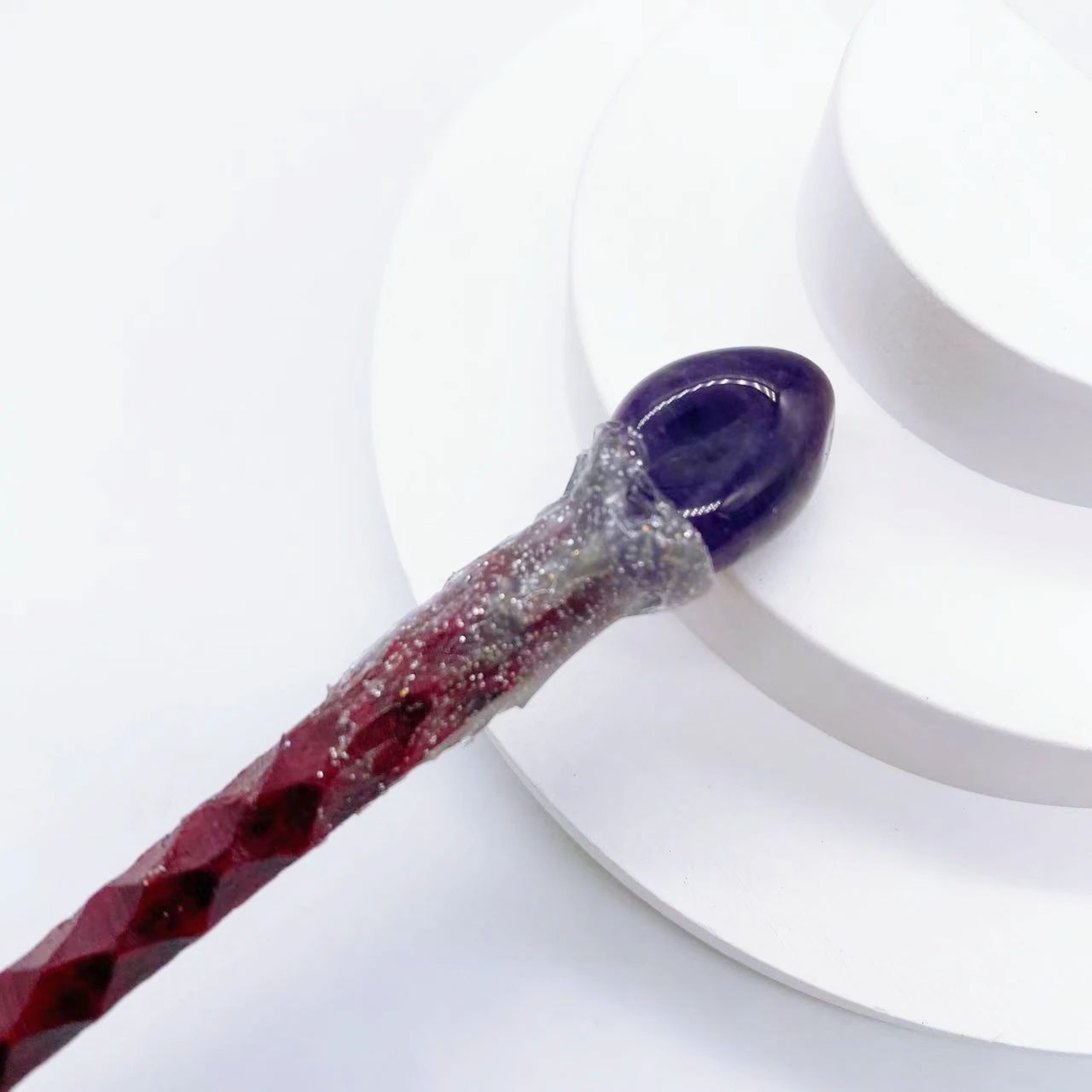 Rose Quartz Crystal Wand Healing Stick Decor 8
