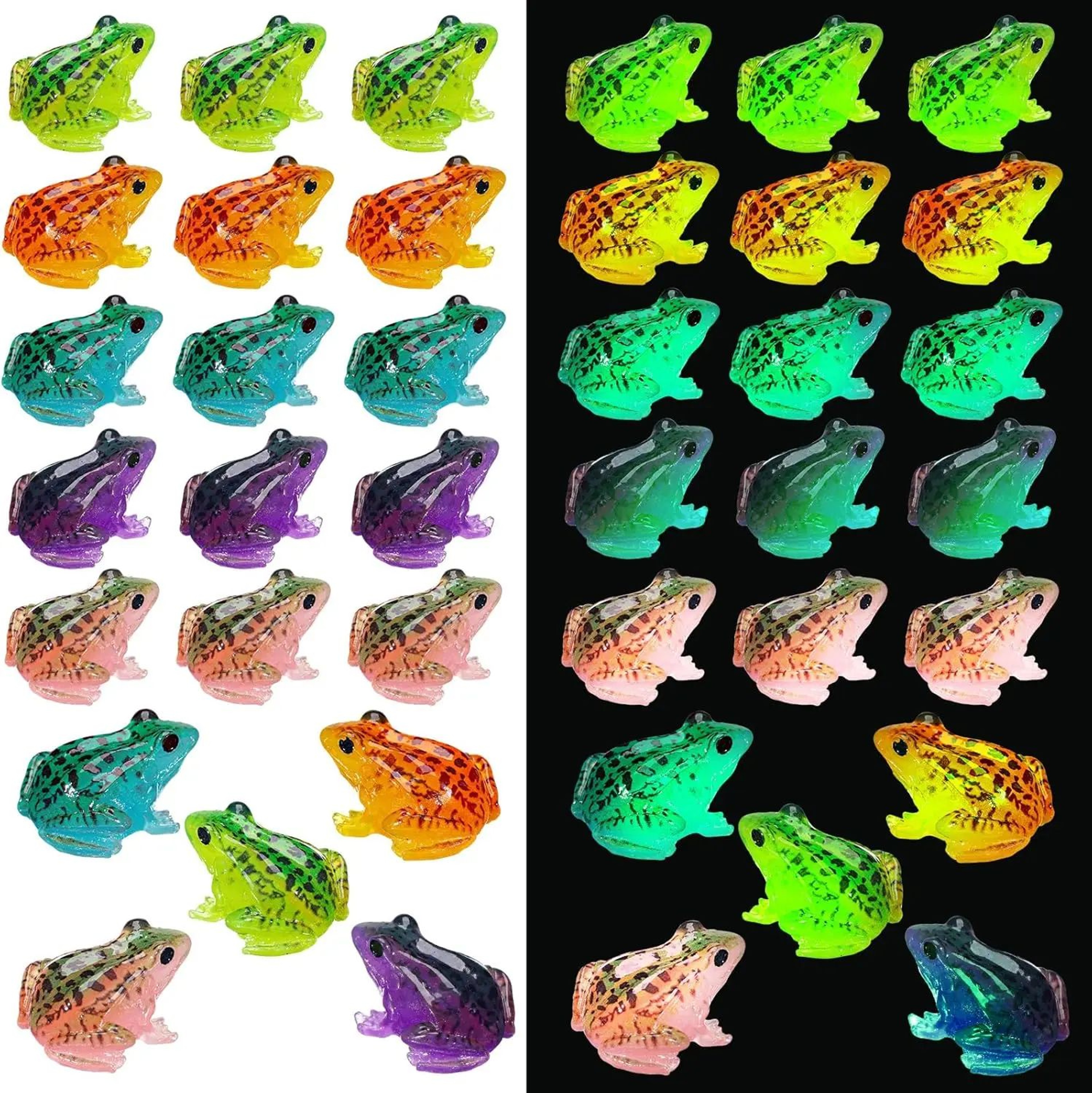 Mini Luminous Frog Figurines For Garden And Terrarium Decor 0