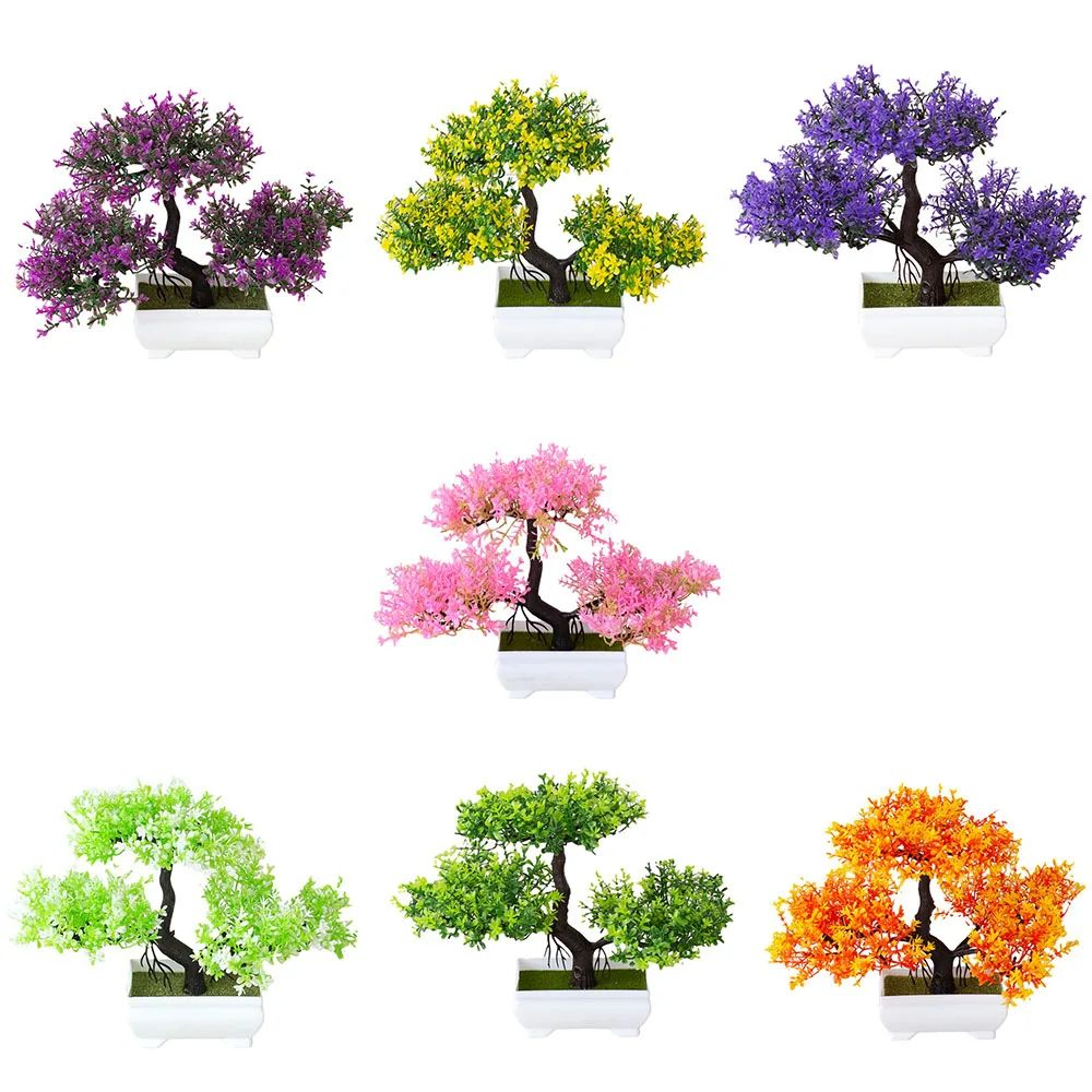 Mini Artificial Bonsai Tree Potted Plant Decor 2