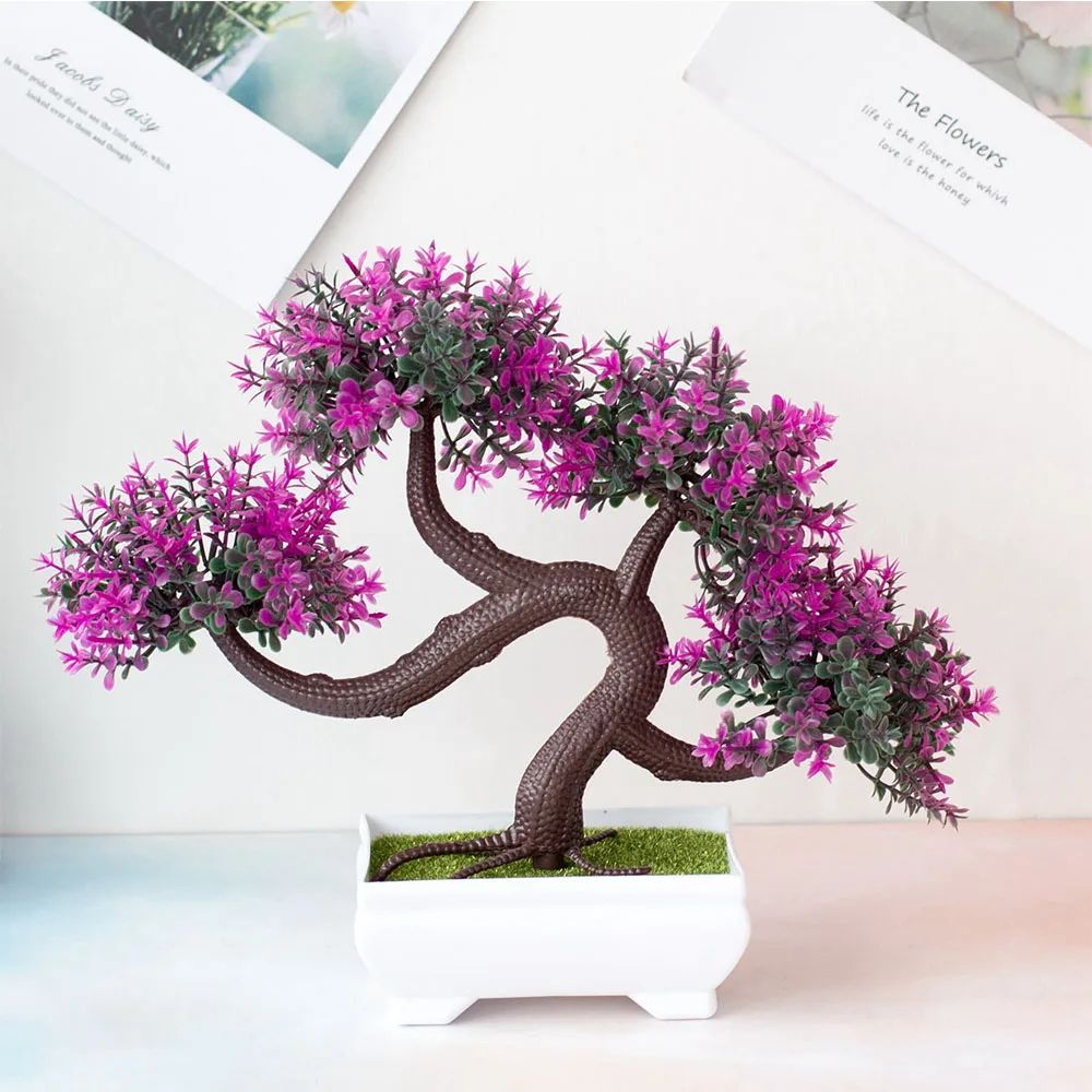 Mini Artificial Bonsai Tree Potted Plant Decor 6