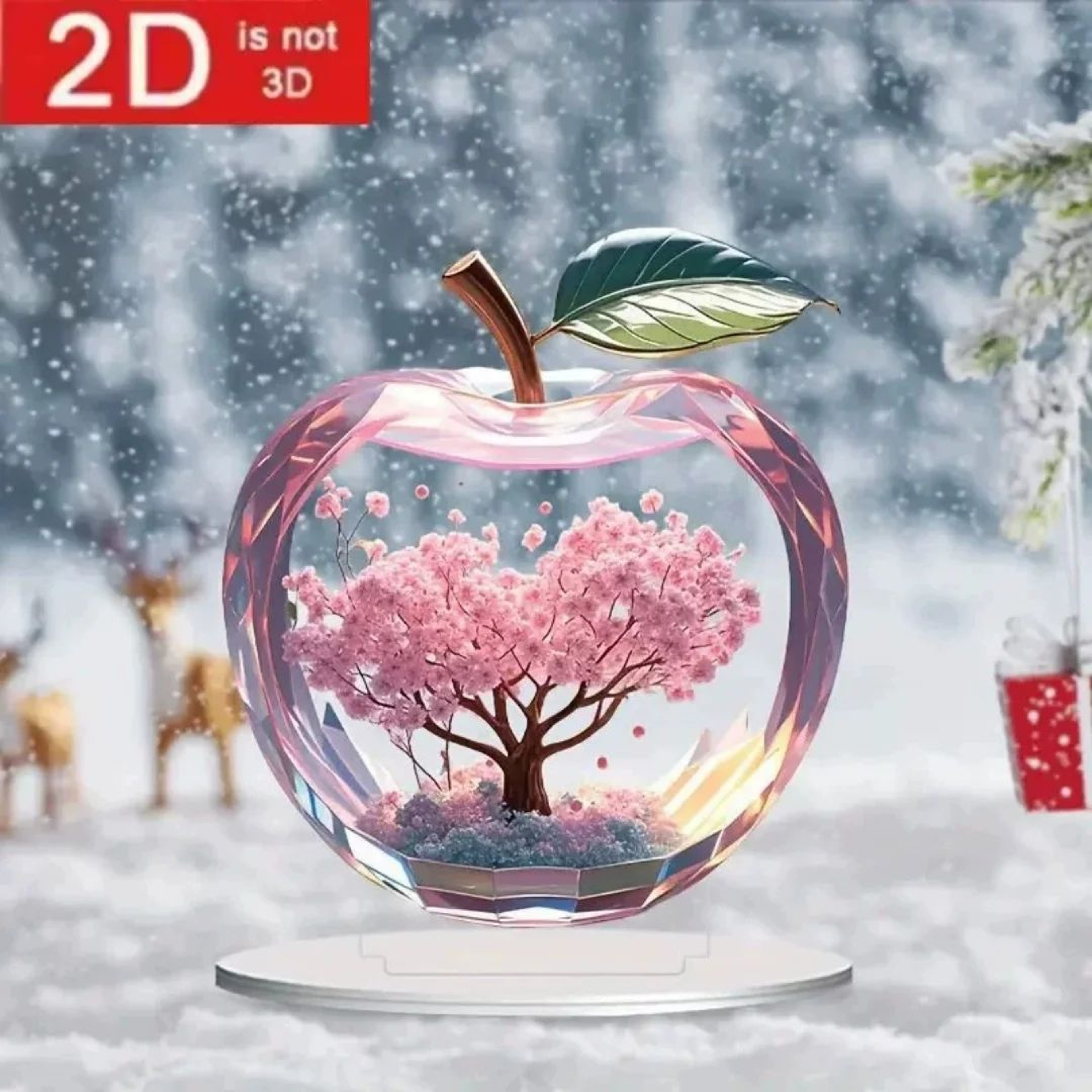 Cherry Blossom Apple Acrylic Desktop Ornament Decor 1