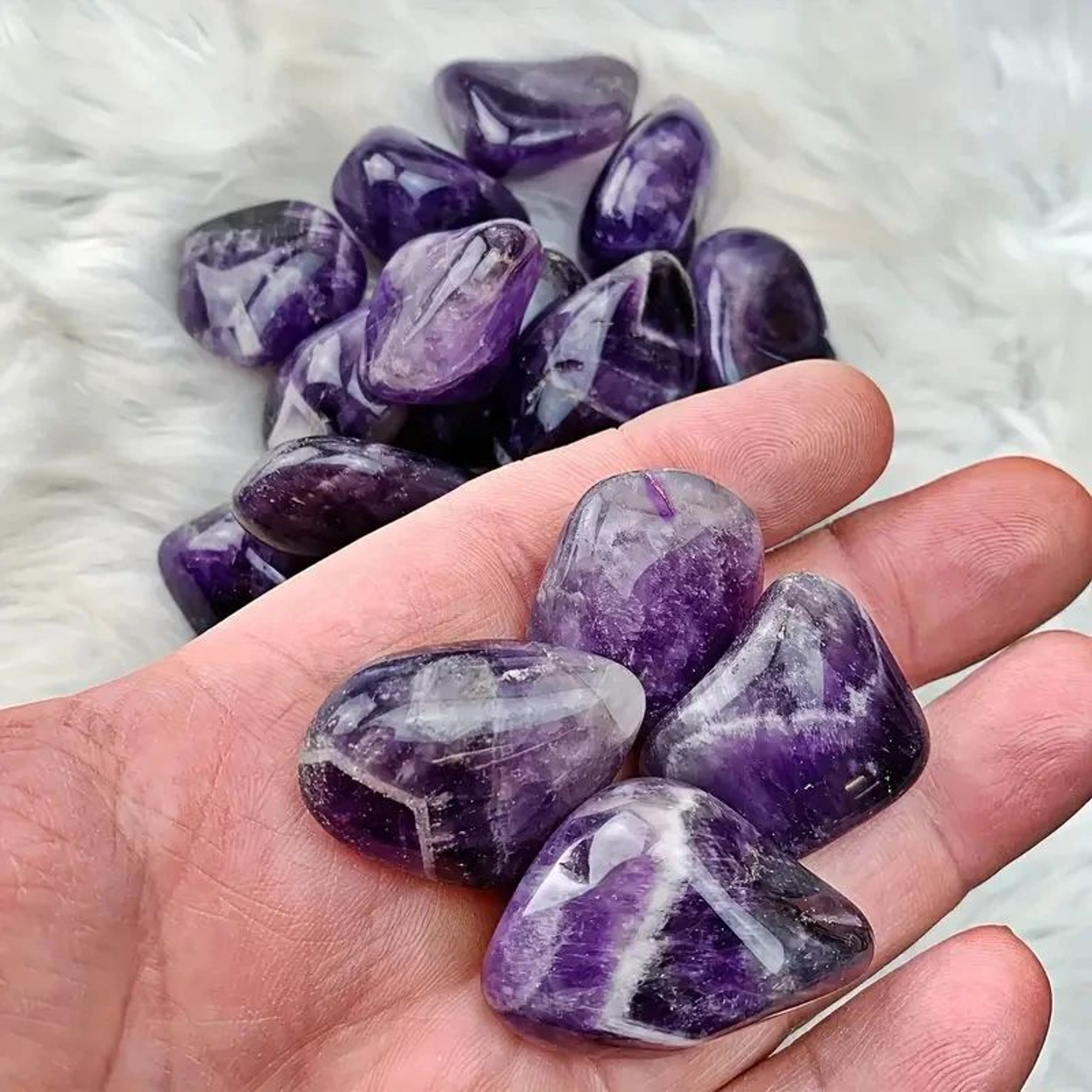 Natural Amethyst Crystal Tumbled Stones 3