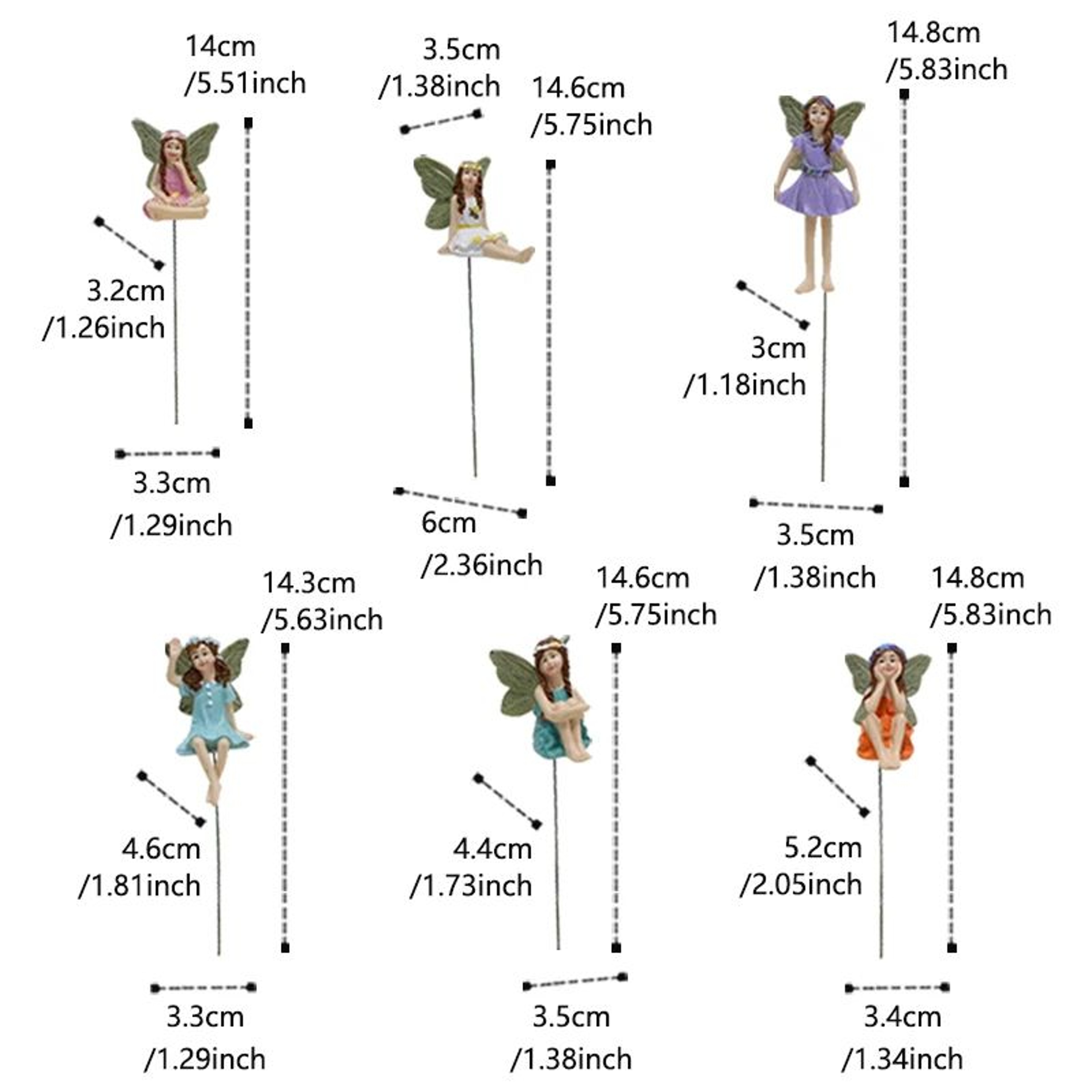 Mini Garden Fairy Figurines Set For Outdoor Decor 7
