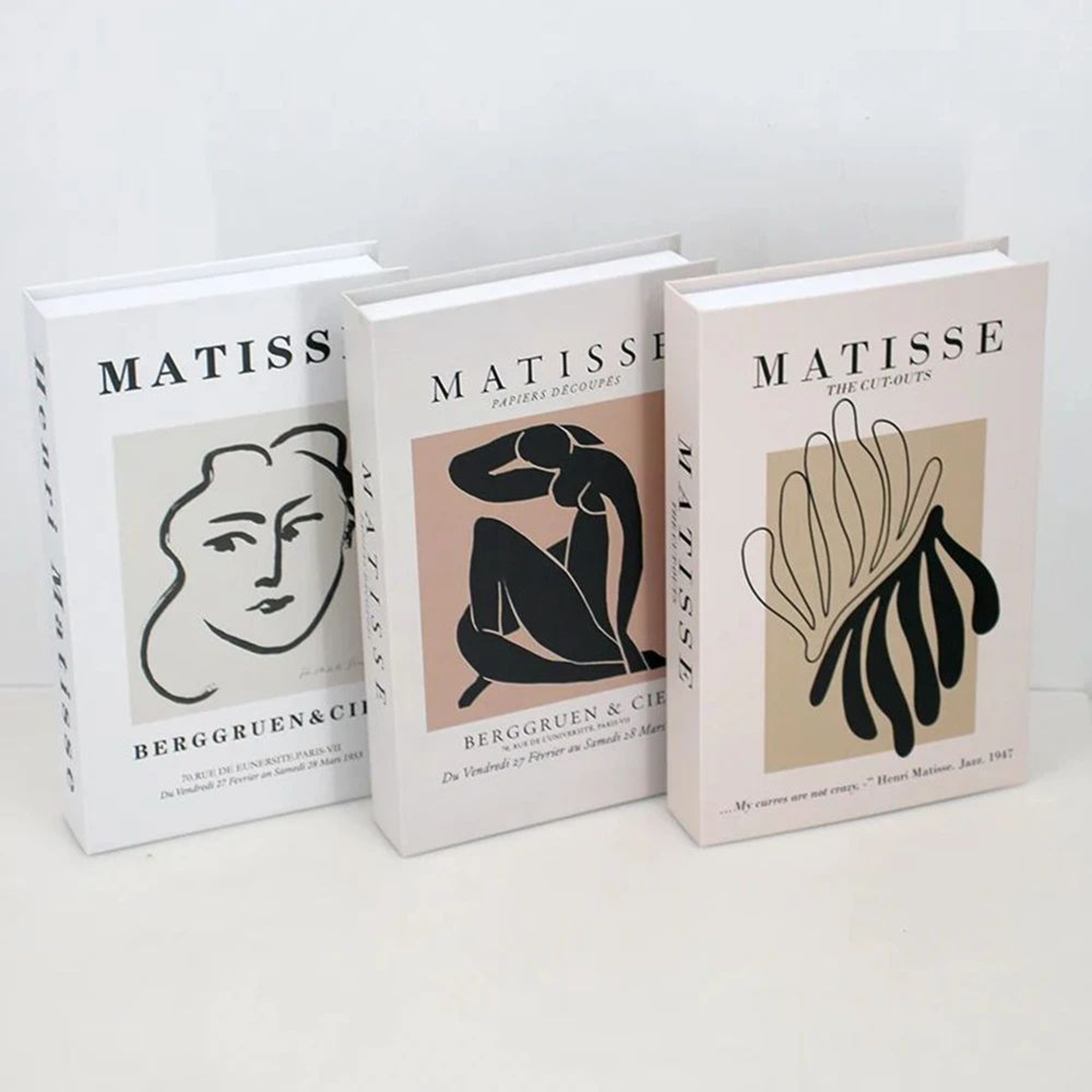 Modern Decorative Fake Books Set White Display Props 11