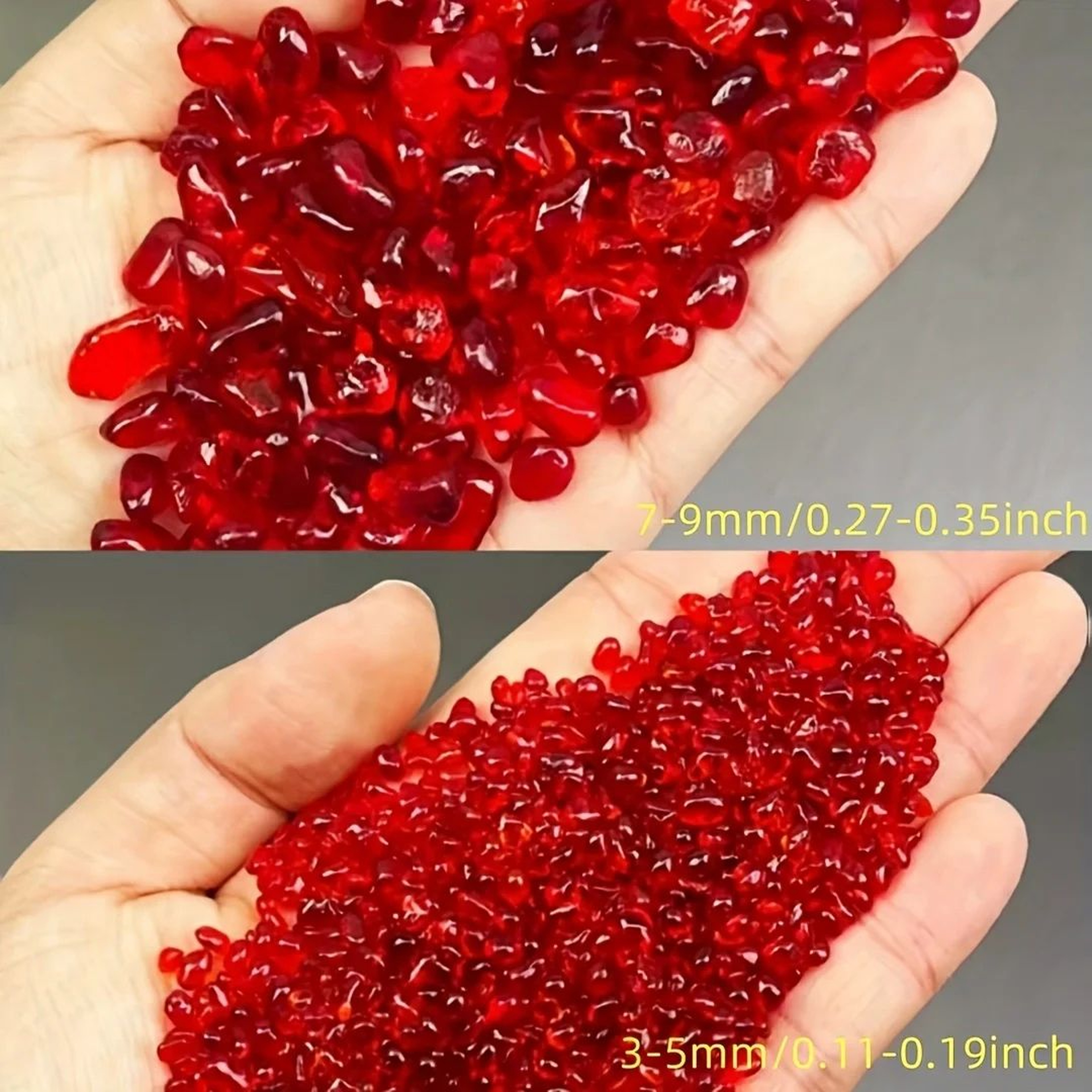 Decorative Red Glass Gravel Stones 3