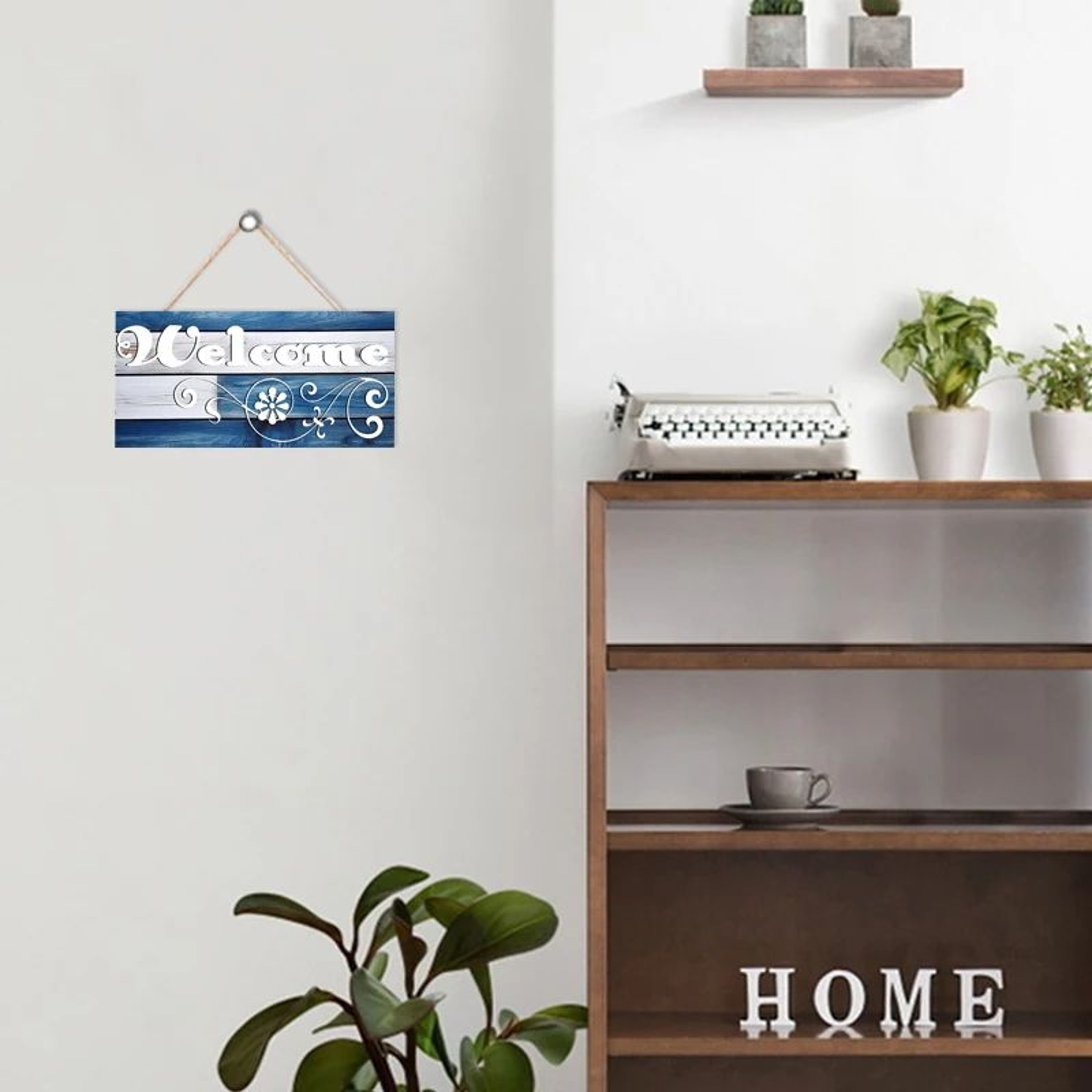Rustic Wooden Welcome Wall Hanging Sign 3